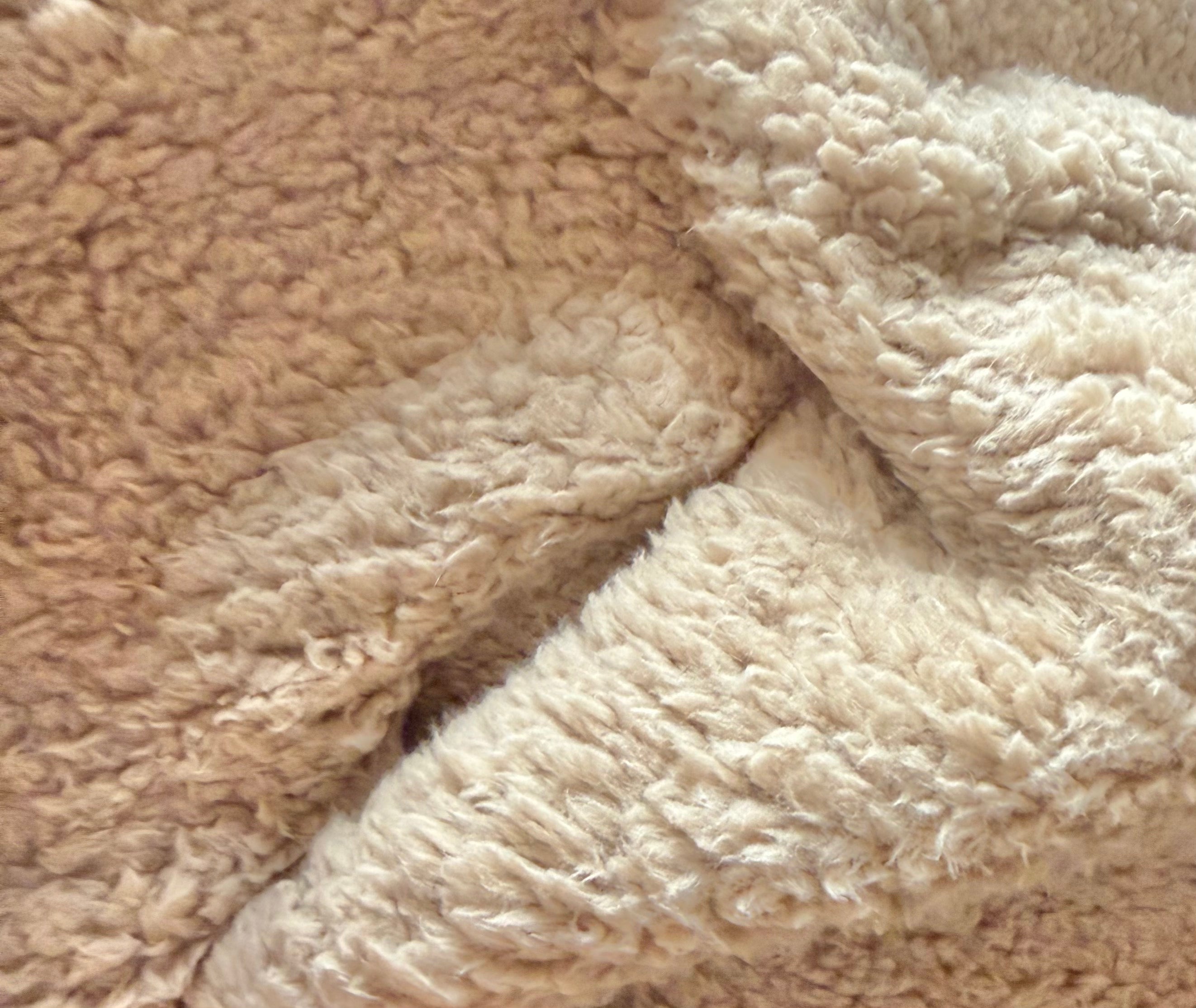 Cream Thick Curly Fleece | Sherpa