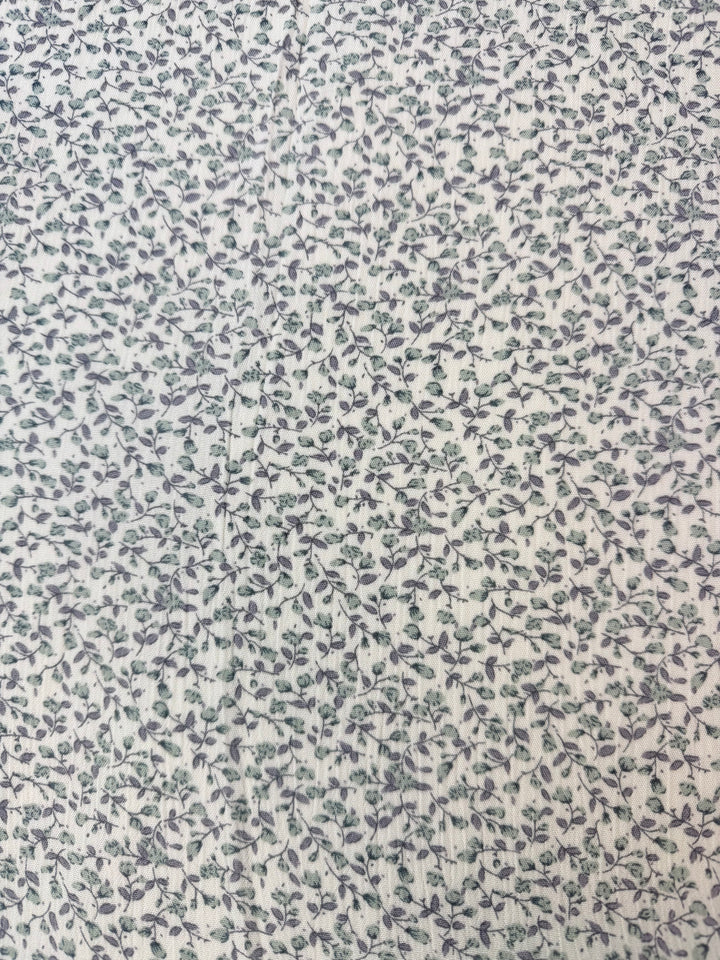 Lavender/Sage Green Floral | Rayon Crinkle
