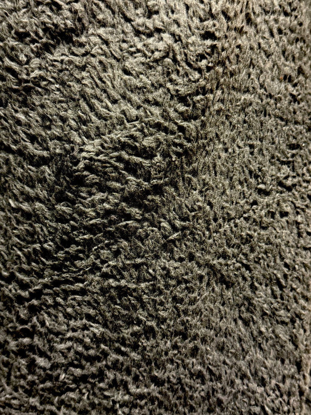 Charcoal Thick Curly Fleece | Sherpa