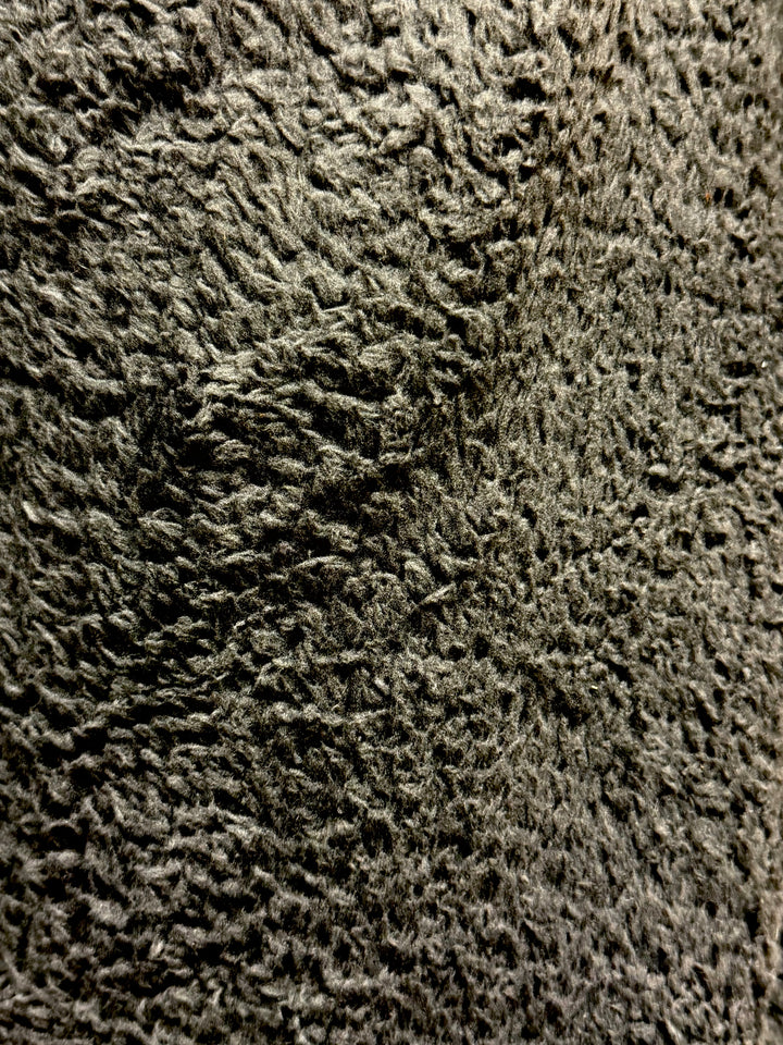 Charcoal Thick Curly Fleece | Sherpa
