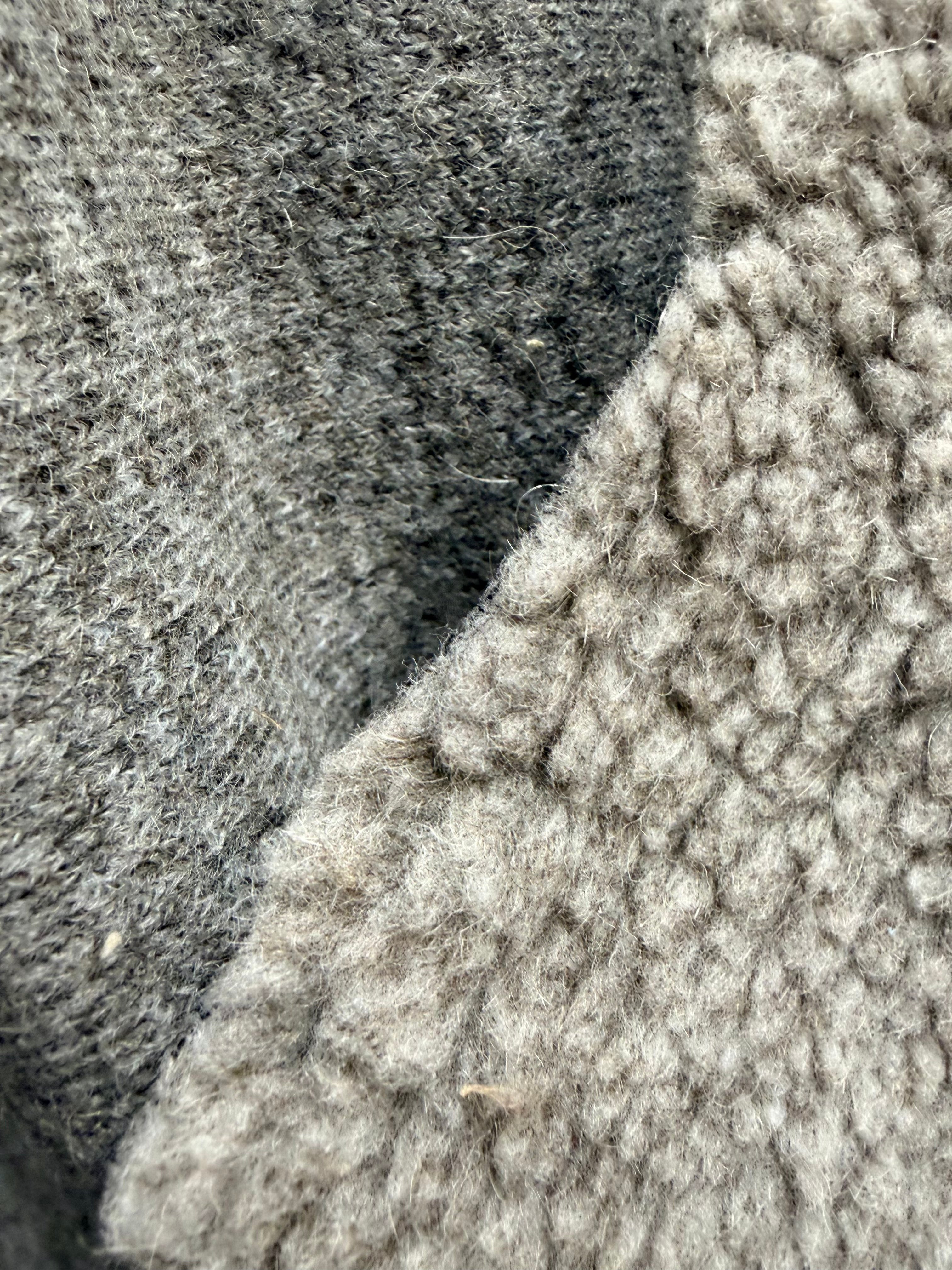 Light Grey Thick Curly Fleece | Sherpa