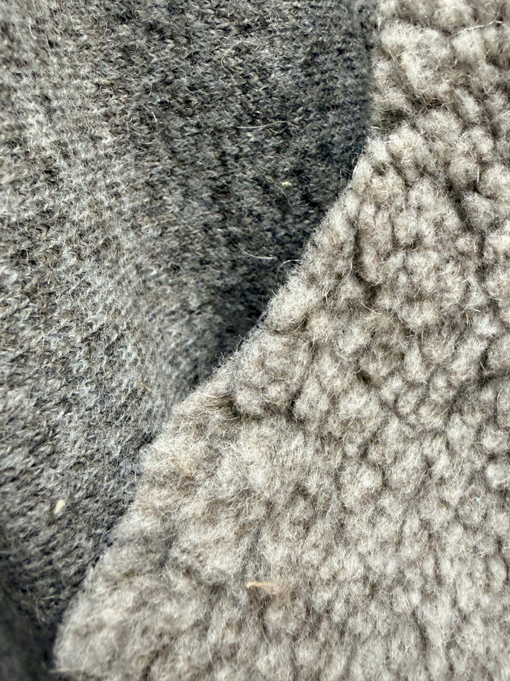 Light Grey Thick Curly Fleece | Sherpa