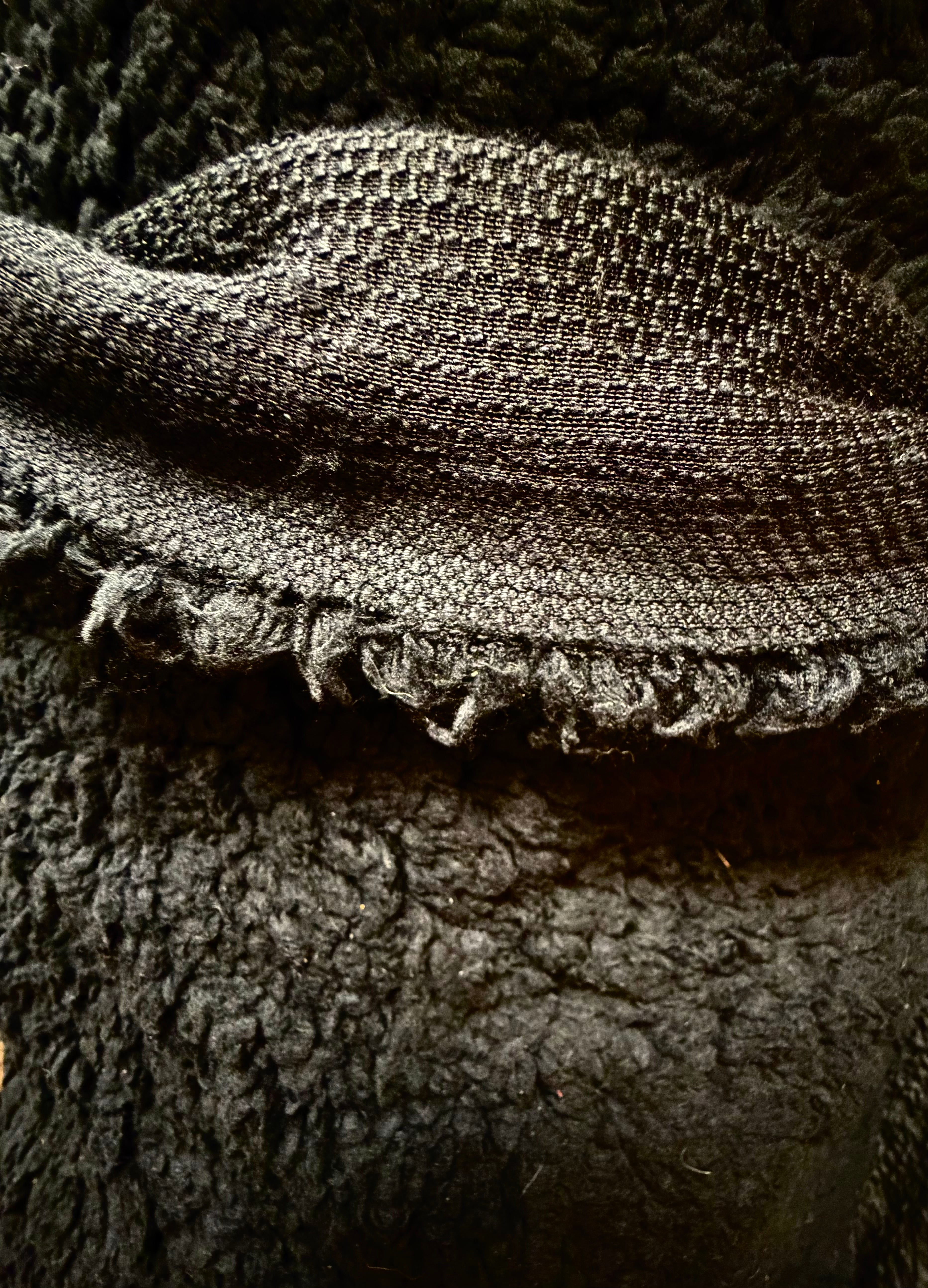 Black Thick Curly Fleece | Sherpa