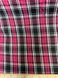 Black Pink White Plaid | Cotton