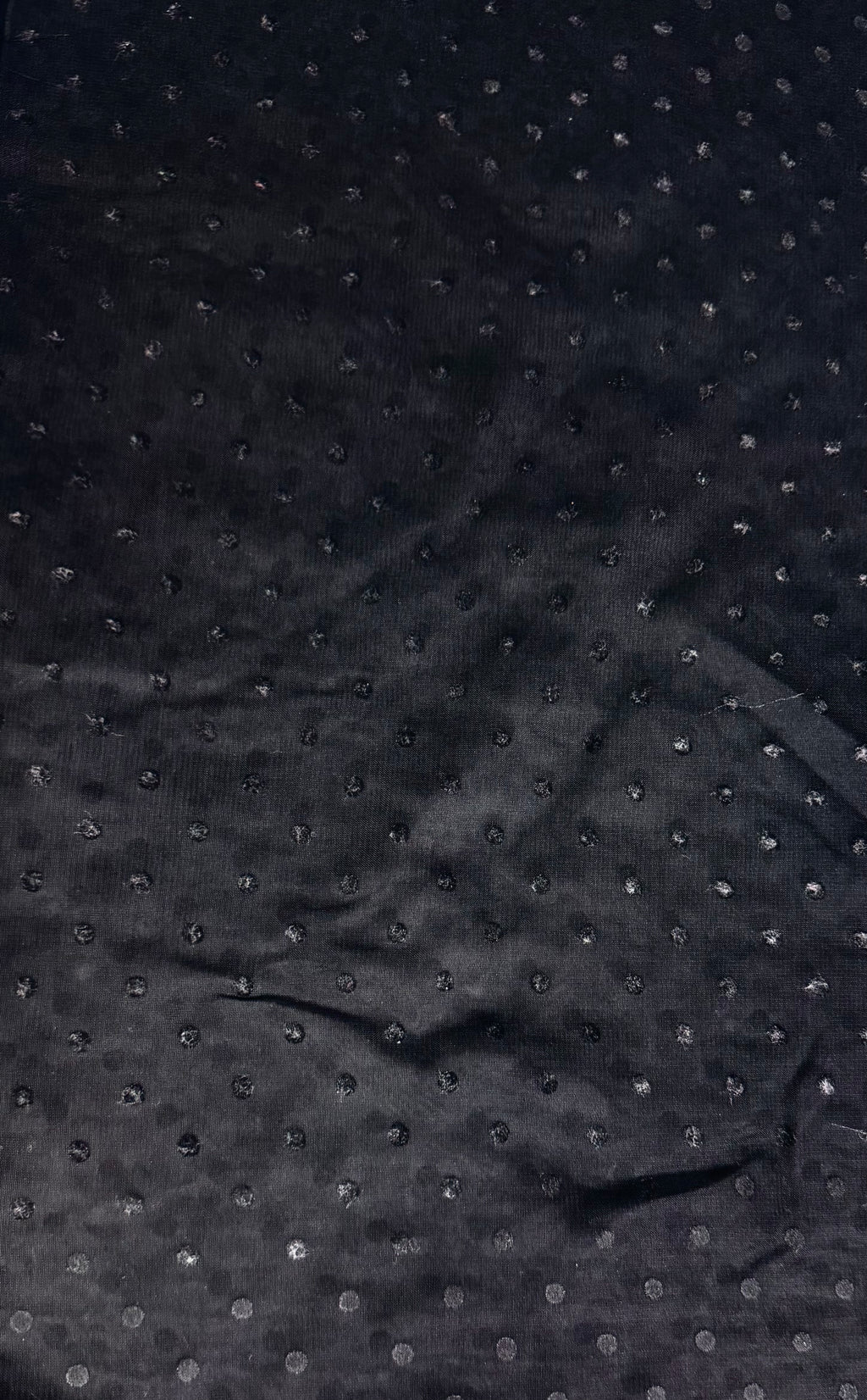 Flocked Dot On Chiffon