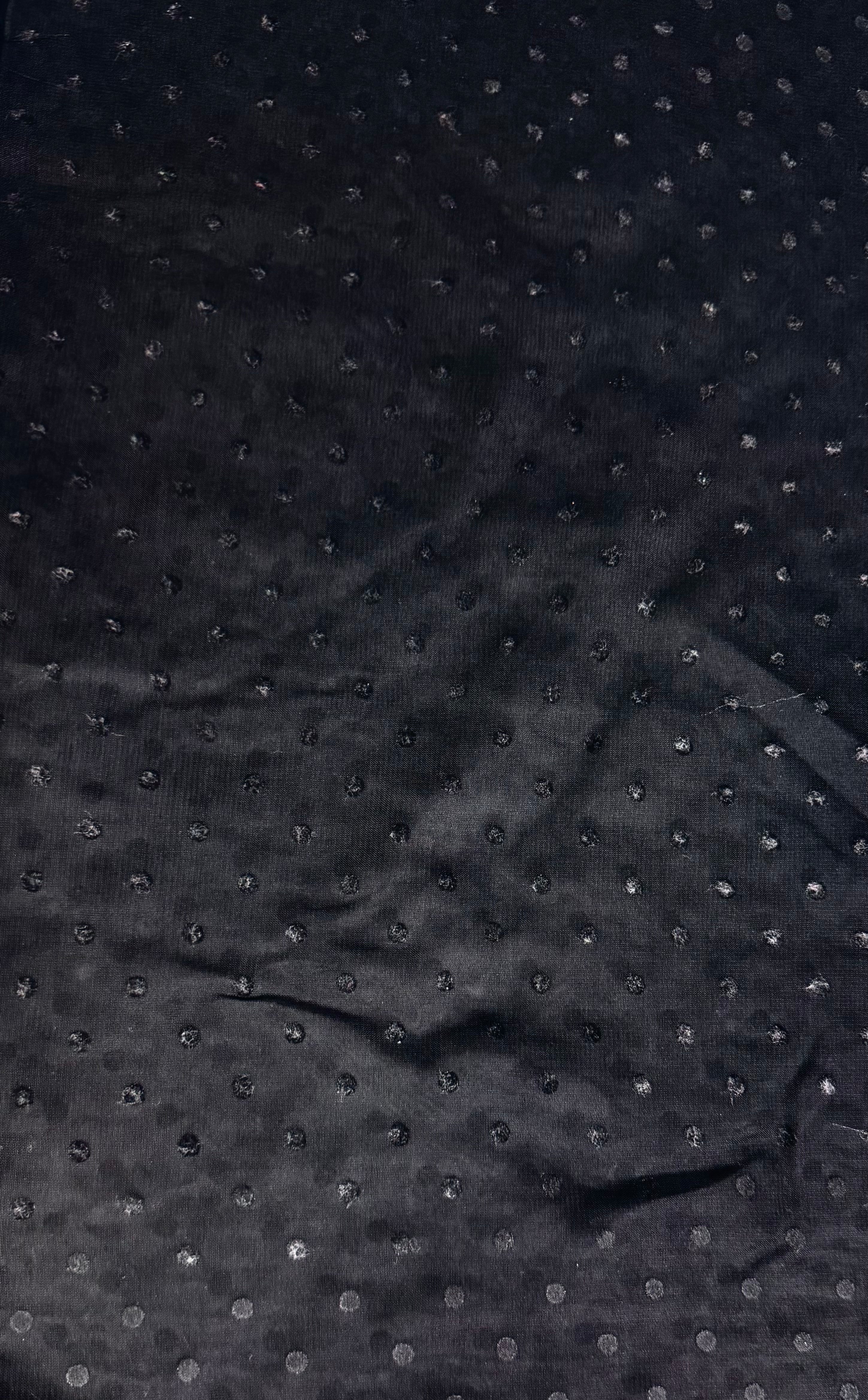 Flocked Dot On Chiffon