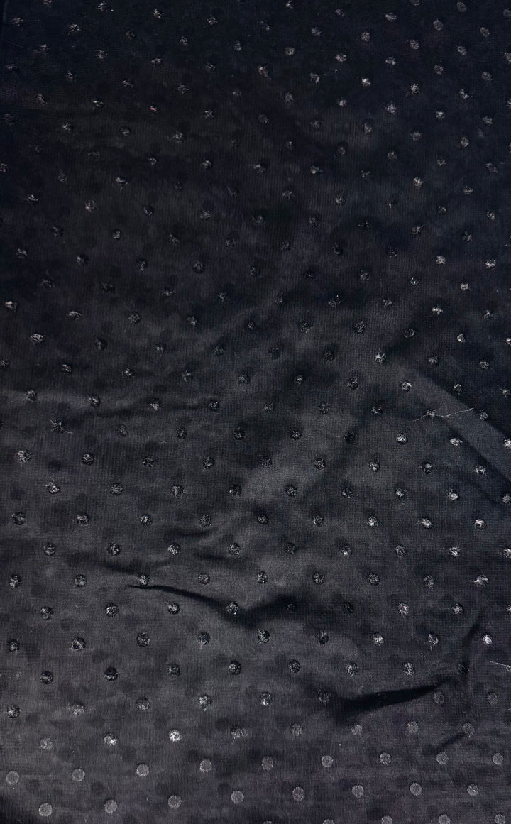 Flocked Dot On Chiffon