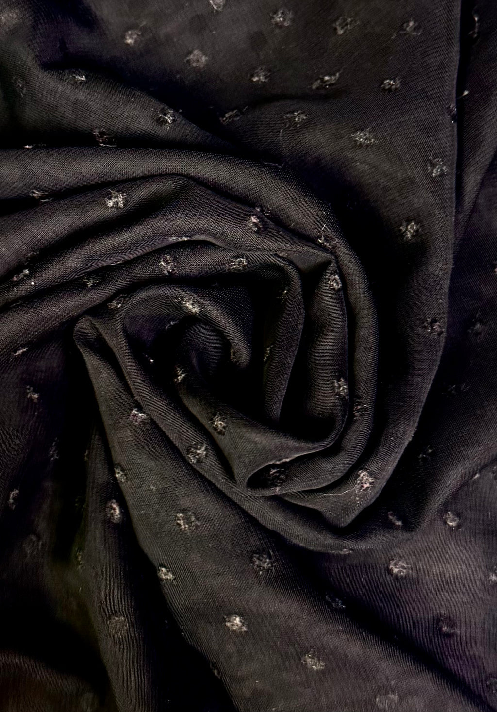 Flocked Dot On Chiffon
