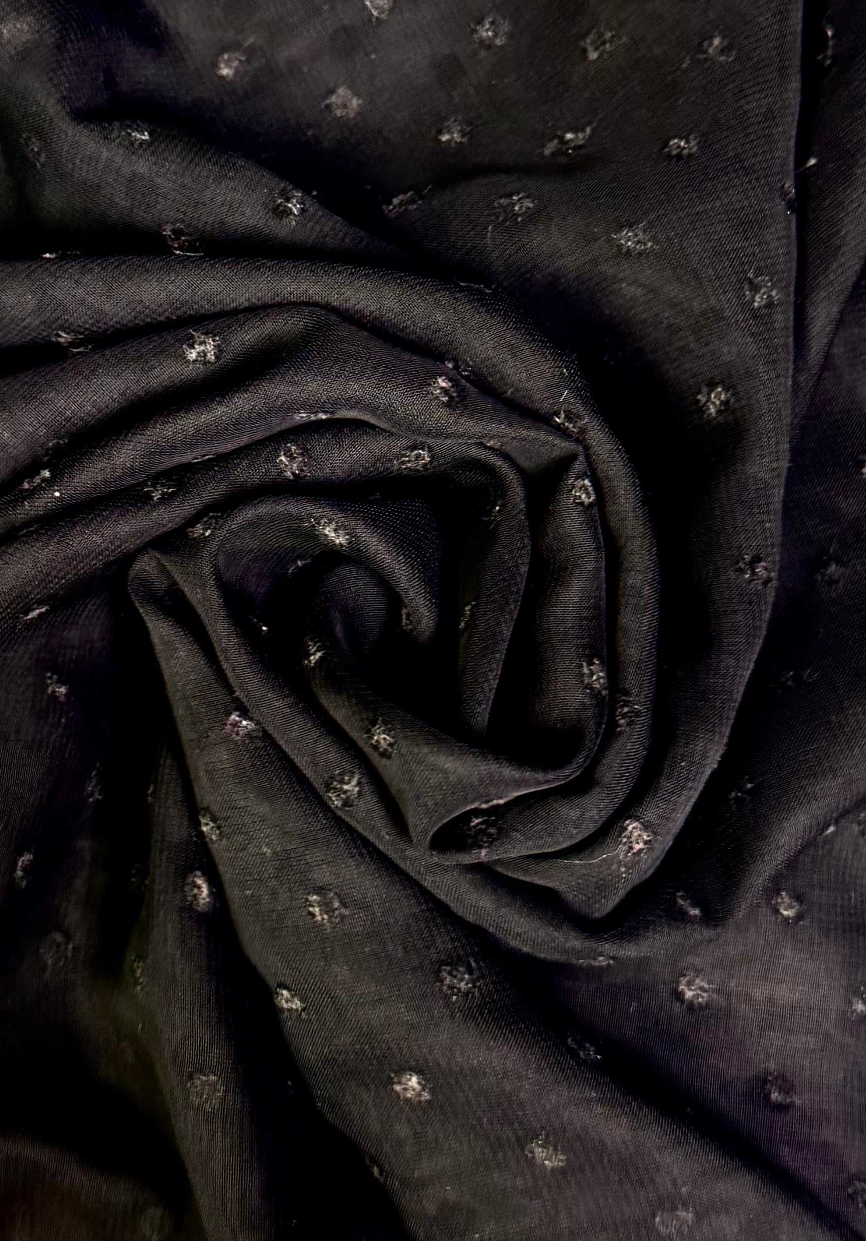 Flocked Dot On Chiffon