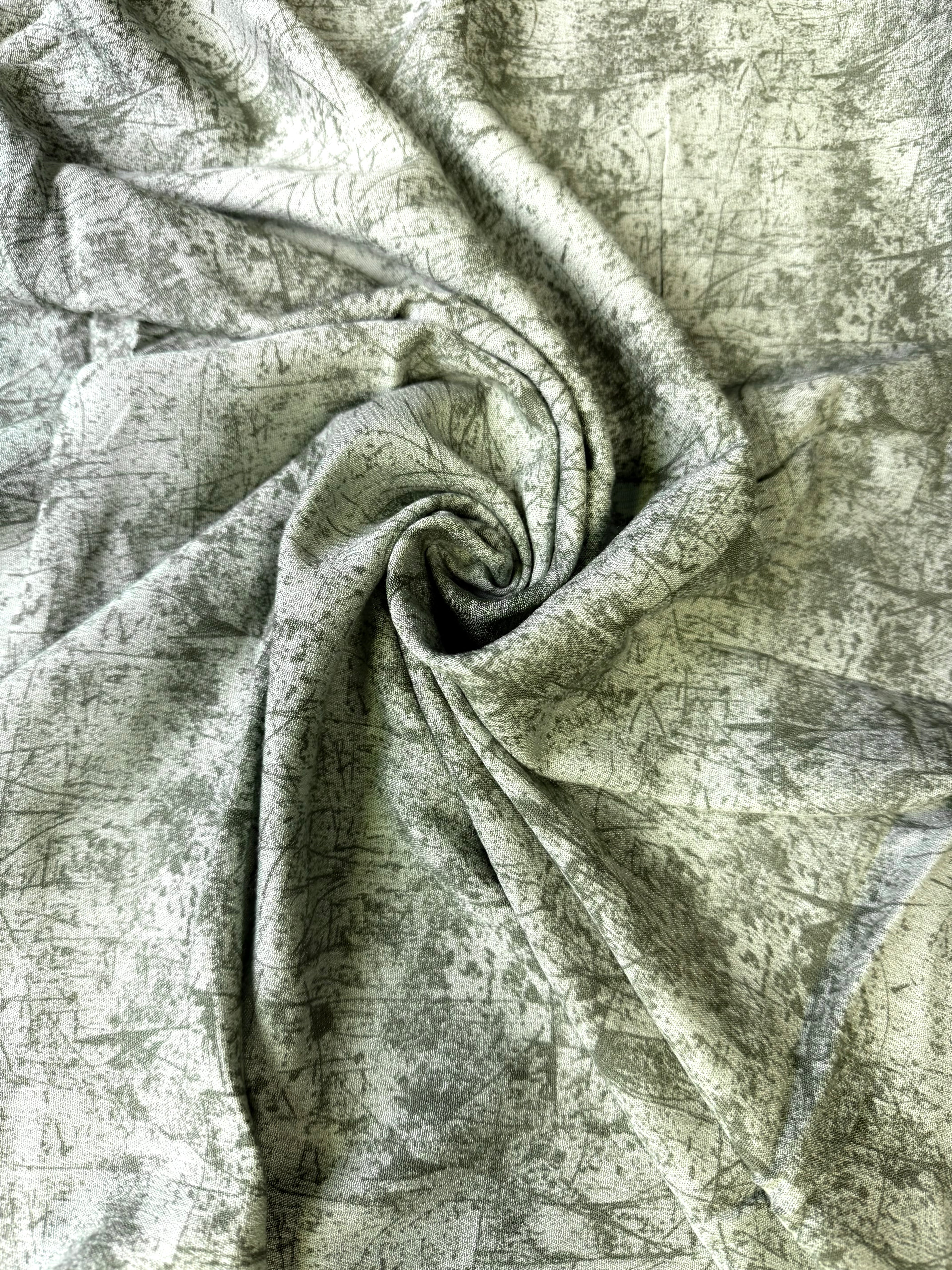 Army Green | Silky Rayon Crinkle