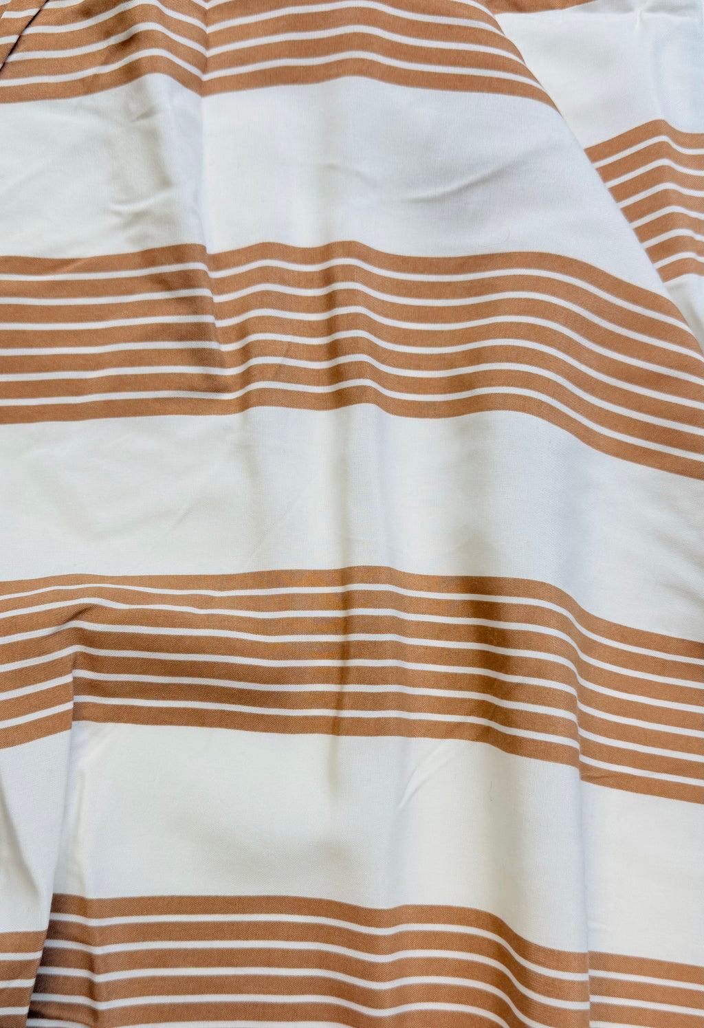 Beige Stripes on Off-White | Rayon