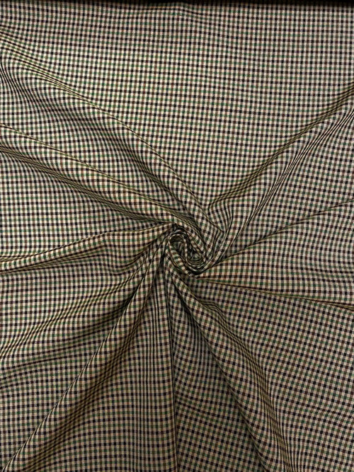 Balenciaga | Green, Gold, Black Gingham Cotton | Made in Italy