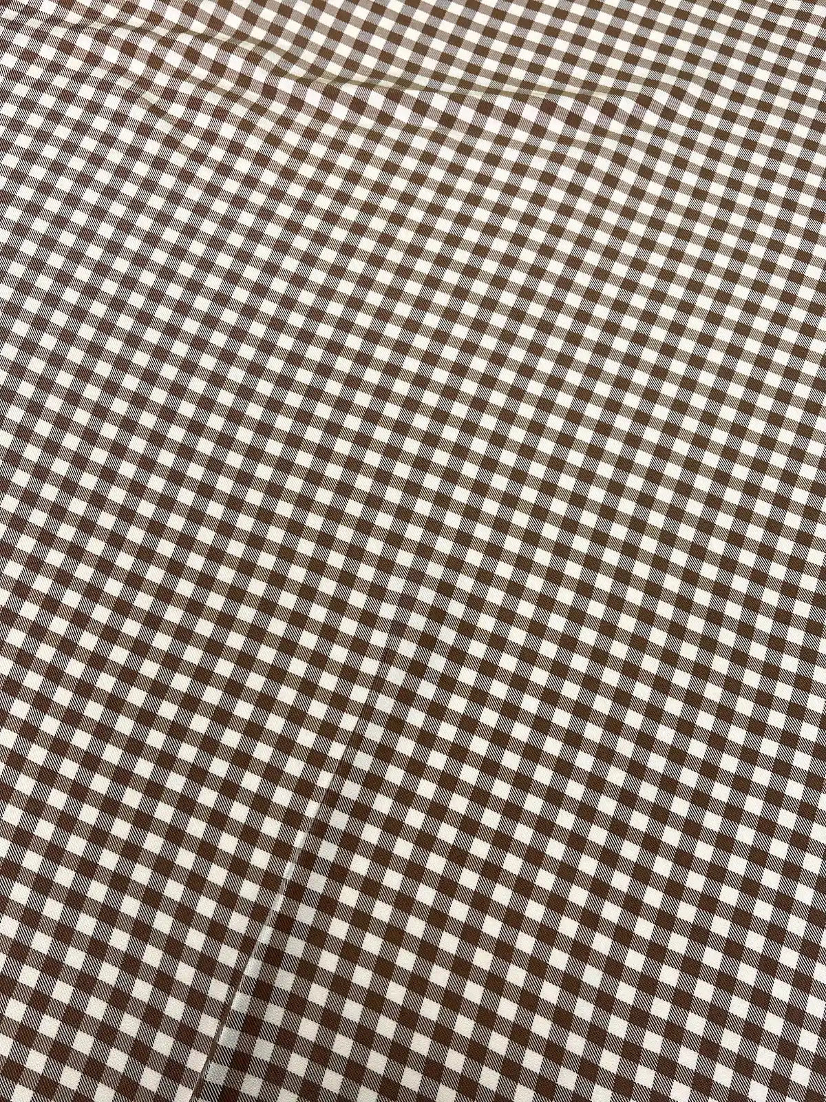 Brown Gingham | Viscose | Made in Italy