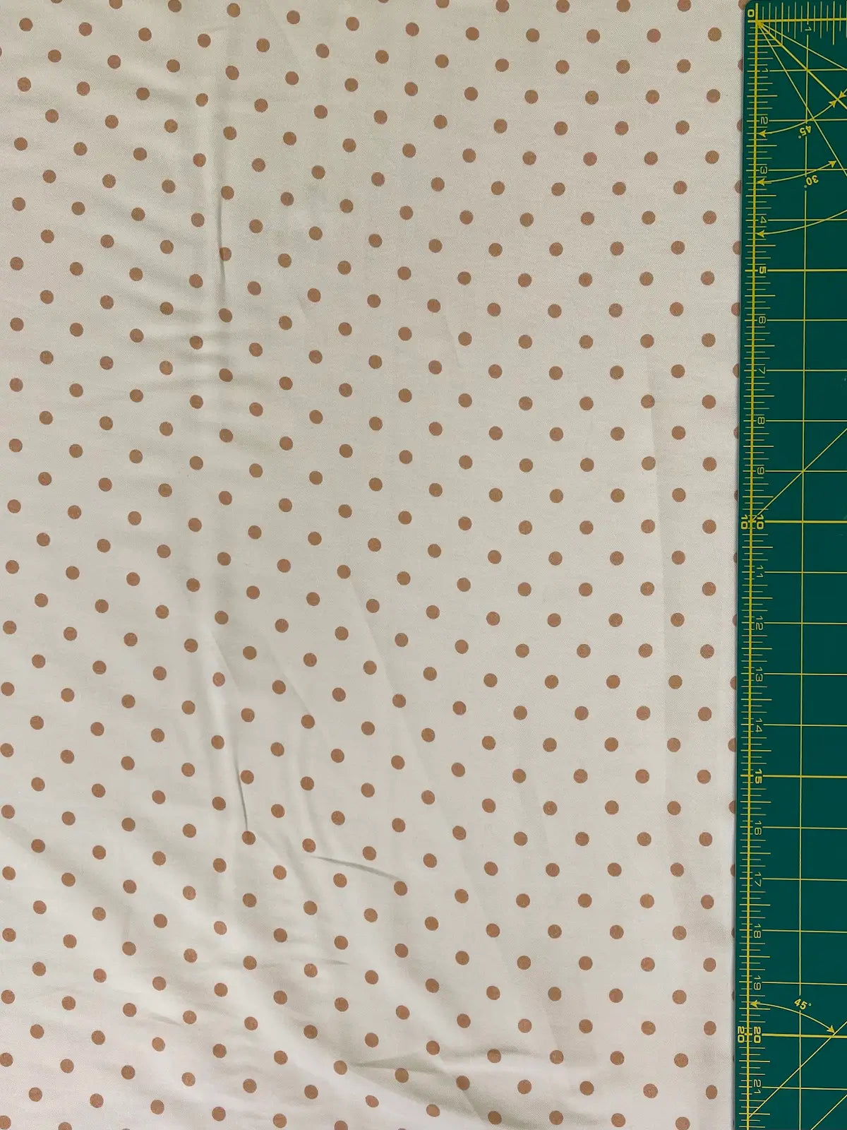 Tan Polka Dot on Cream | Viscose | Made in Italy