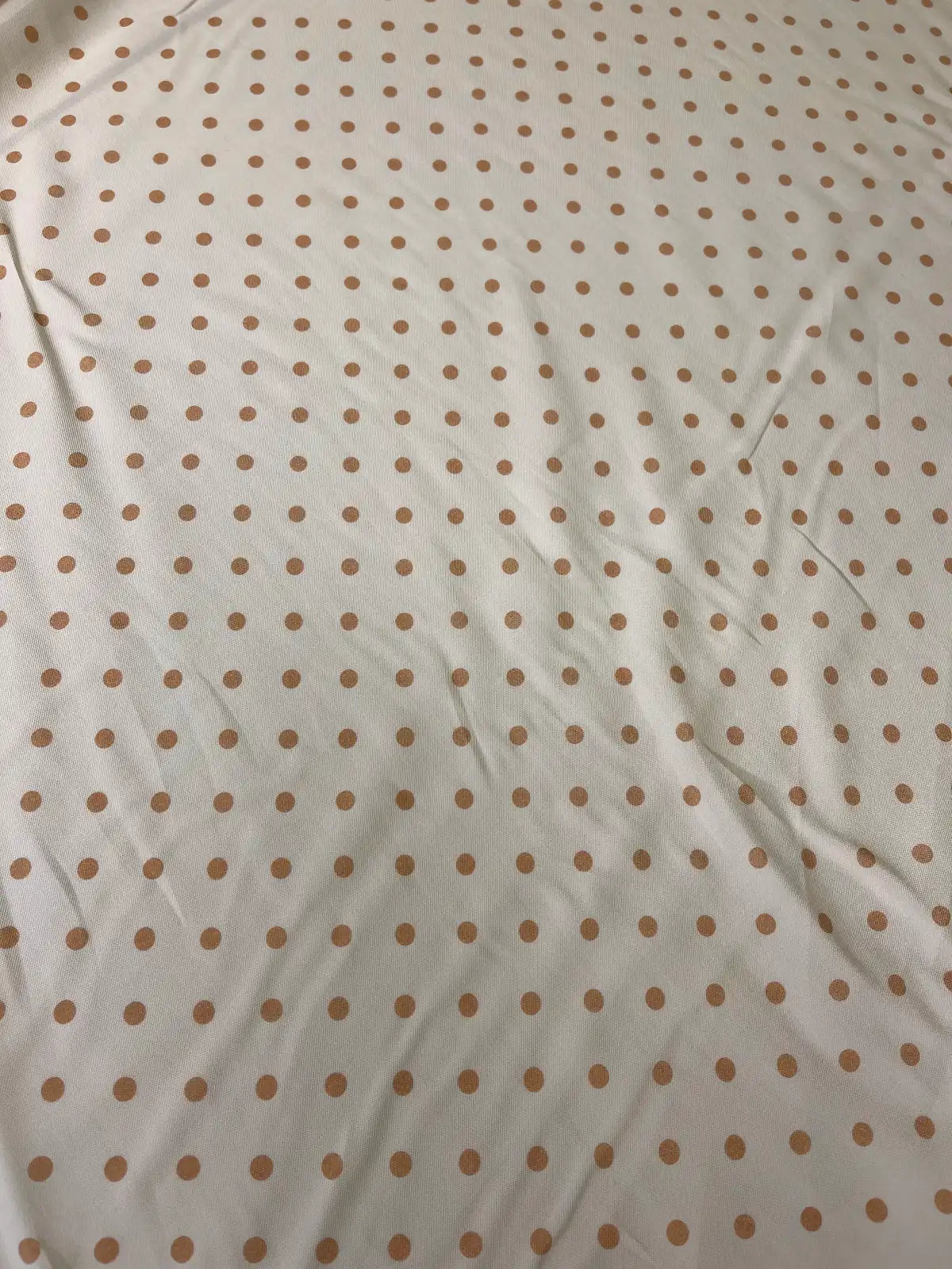 Tan Polka Dot on Cream | Viscose | Made in Italy