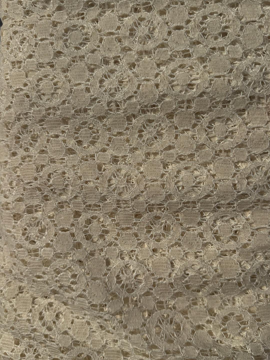 Off White Circular Lace | Poly Cotton Blend