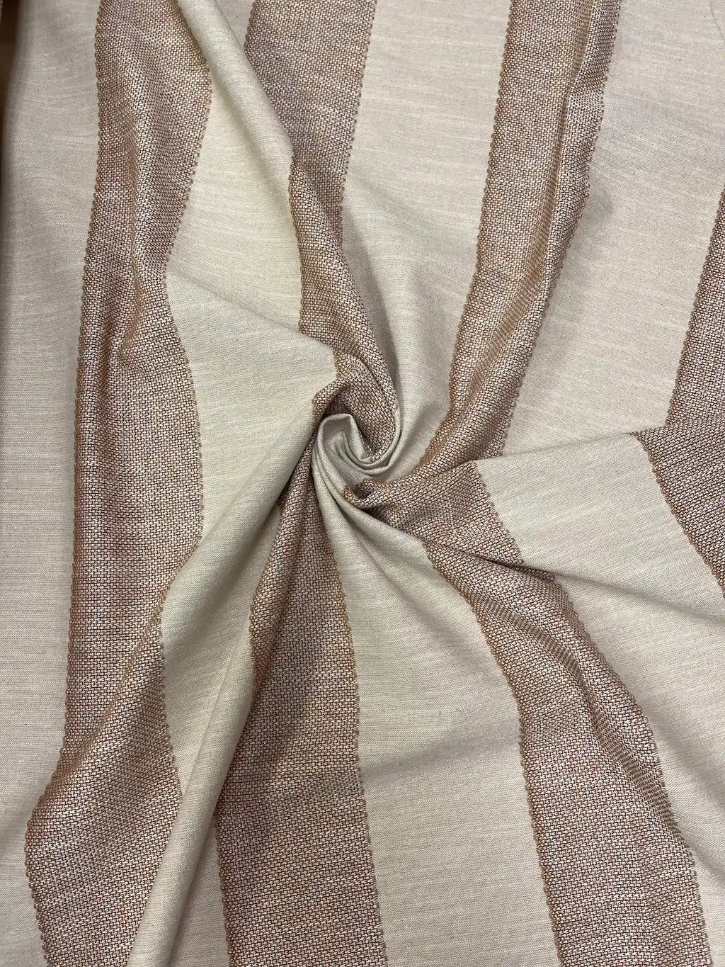 Brown and Tan Stripe | Linen Blend | Made in Italy