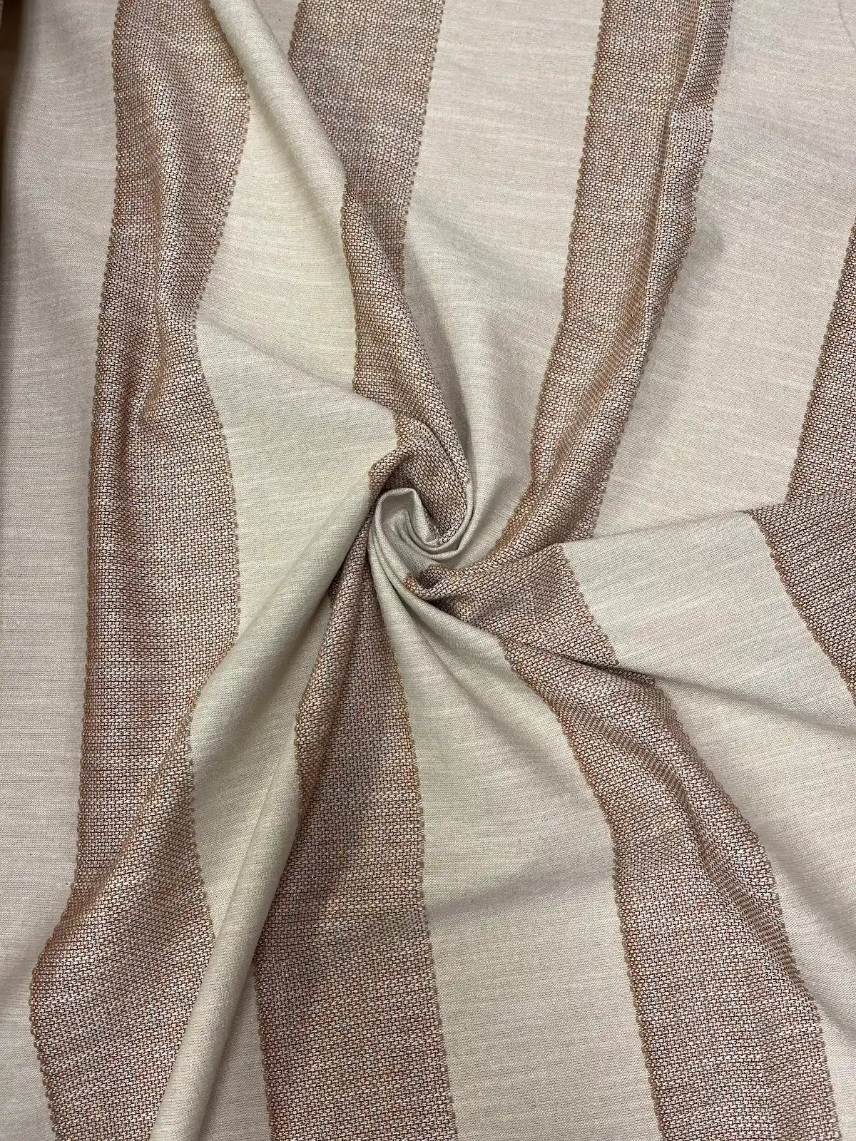 Brown and Tan Stripe | Linen Blend | Made in Italy