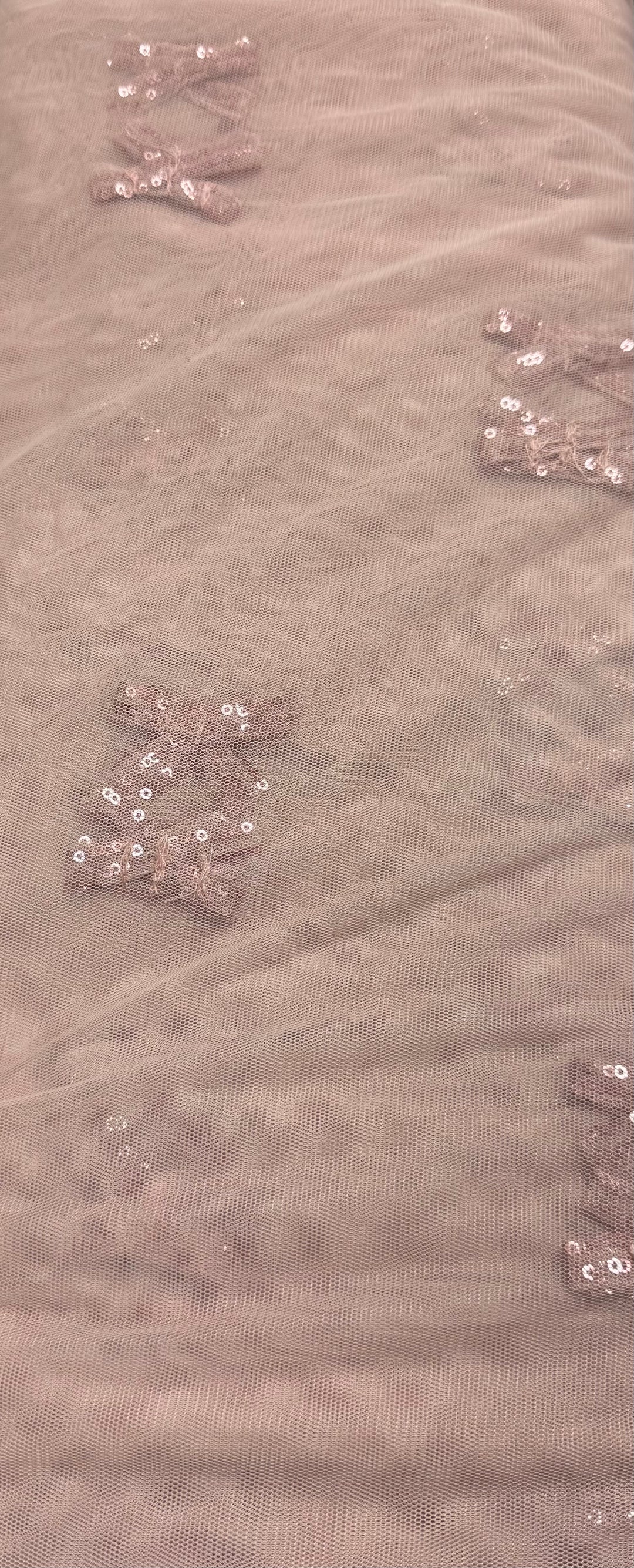 Soft Pink with Sequins | Mesh