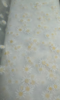 Embroidered Daisies on  Mesh | Mesh