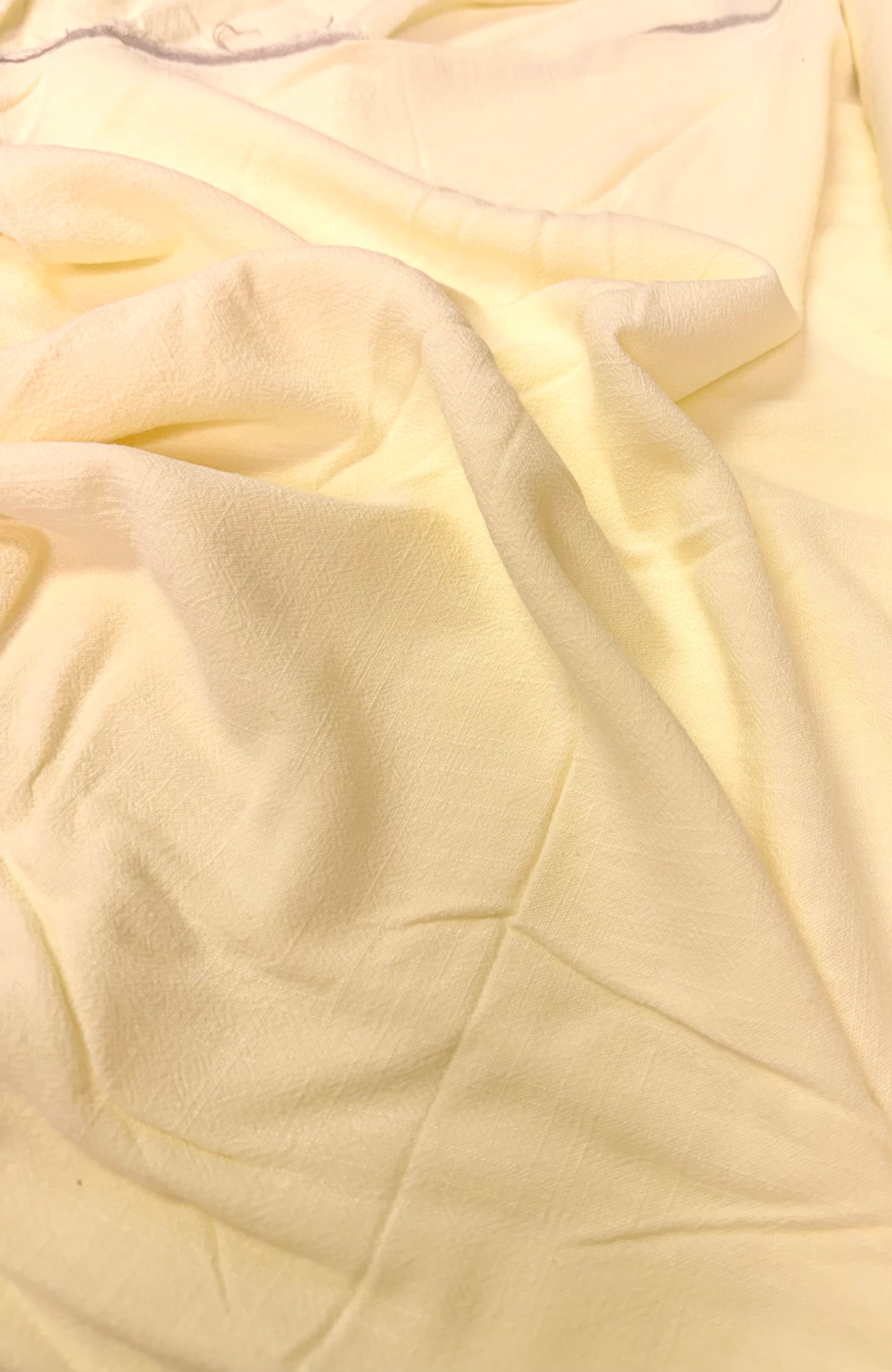 Pastel Yellow | Linen Rayon Blend