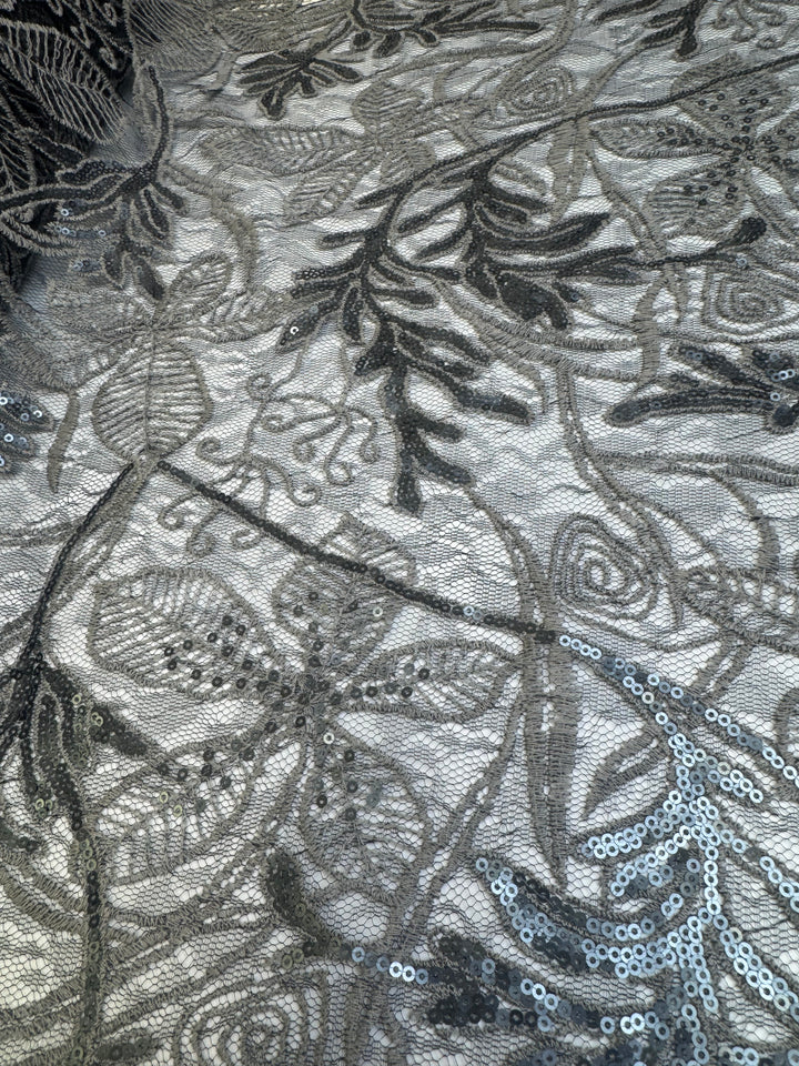 Gray Floral Lace | Lace