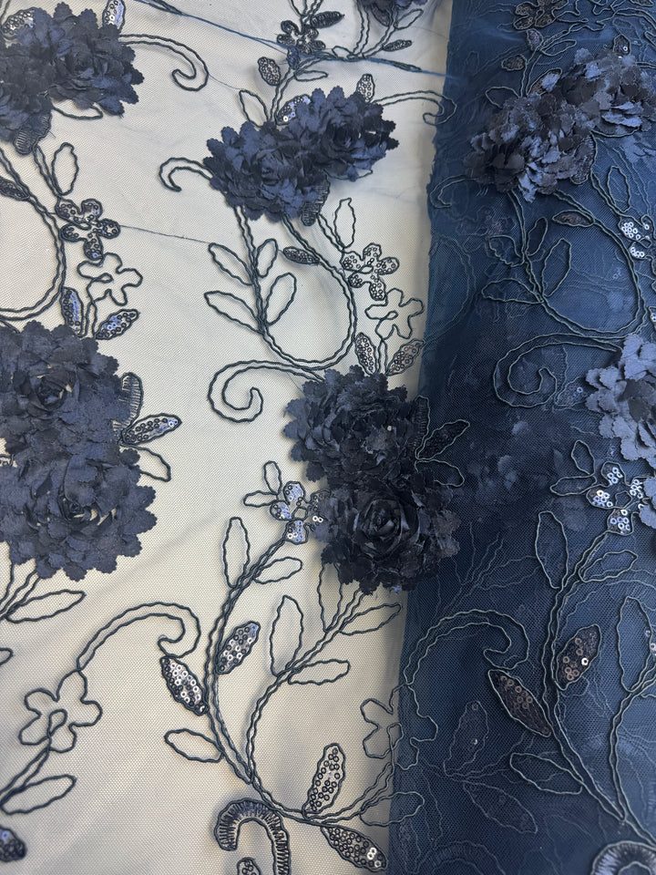 Navy Floral Lace | Lace