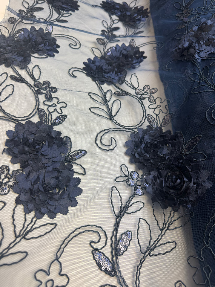 Navy Floral Lace | Lace