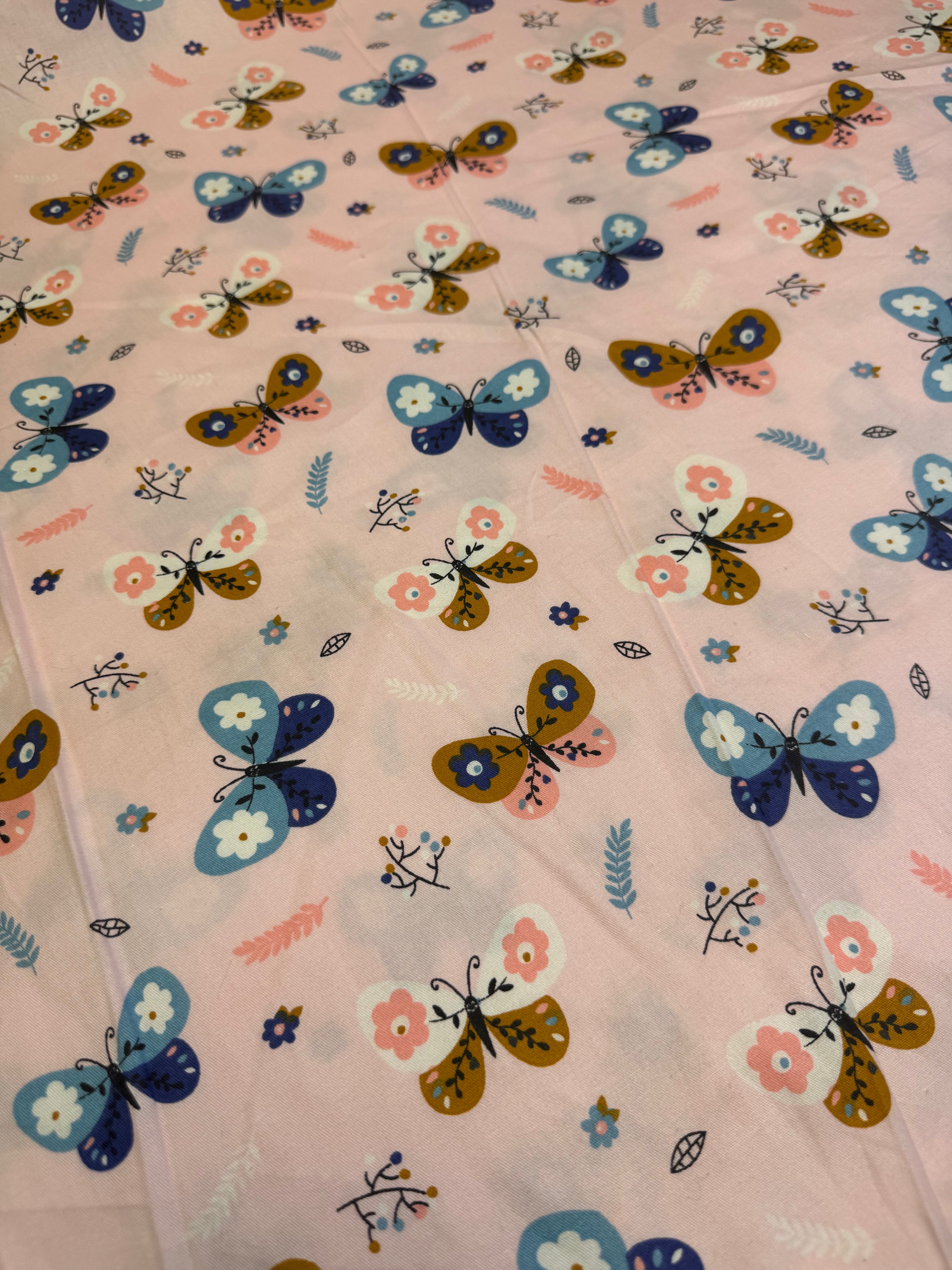 Pink with Butterflies | Cotton | Children's Patterns