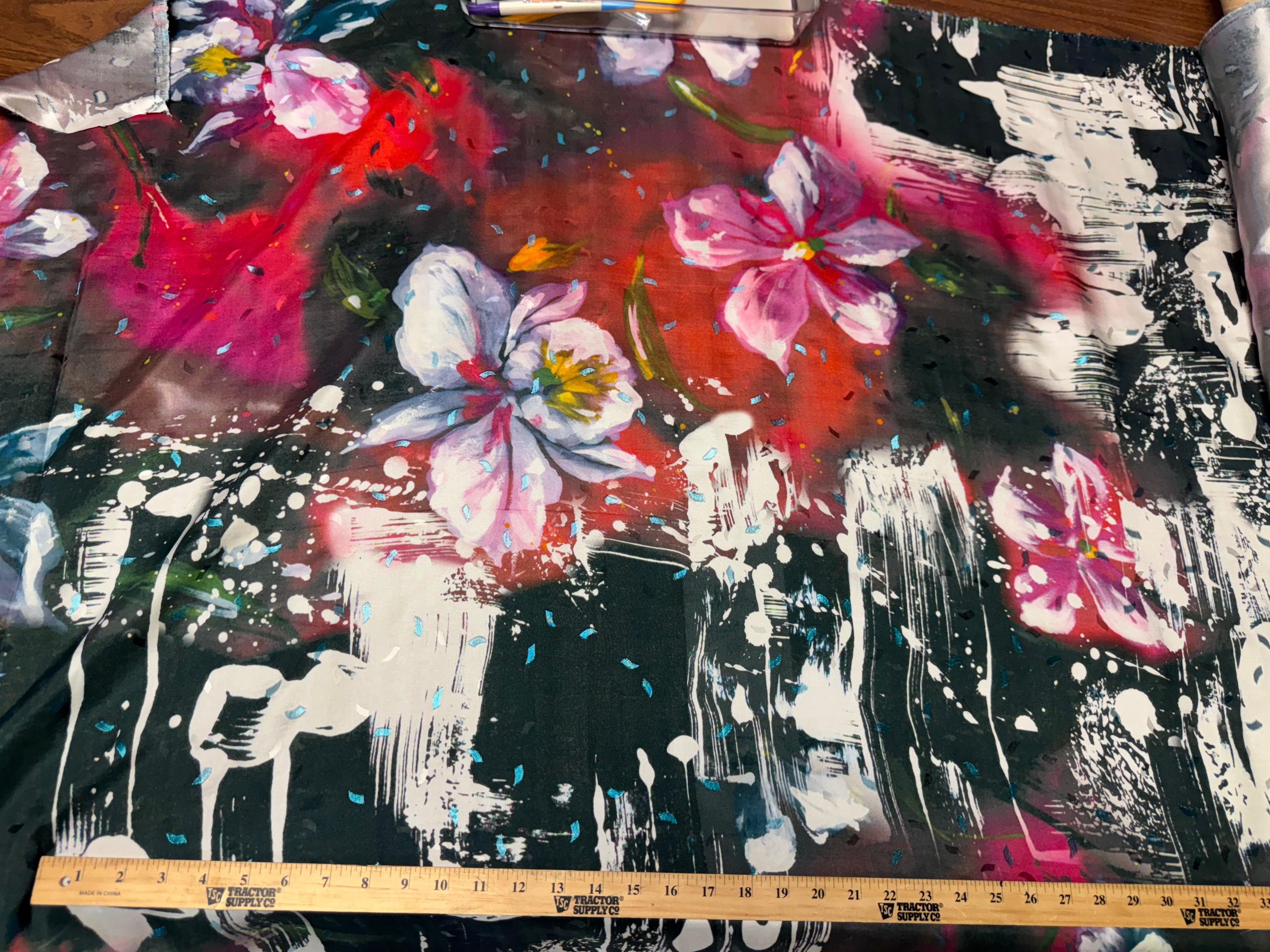 Orchids in dark | Italian Silk | Made in Italy