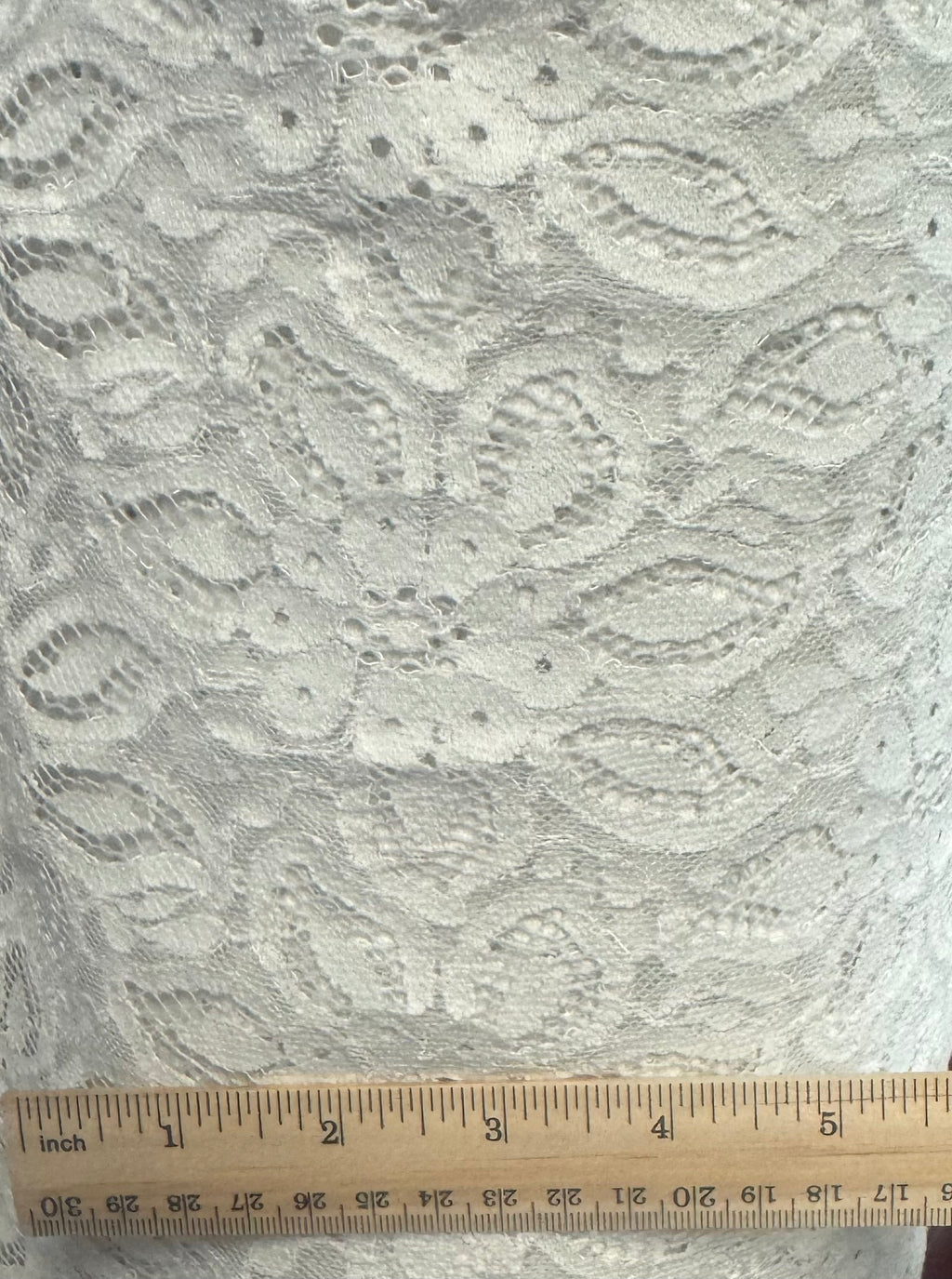 Ivory Lace with Silver Foil | Silk Cotton Blend | Made in Italy