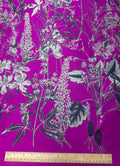Fuchsia florals | Jacquard Poly Blend Fabric | | Made in Italy Imports