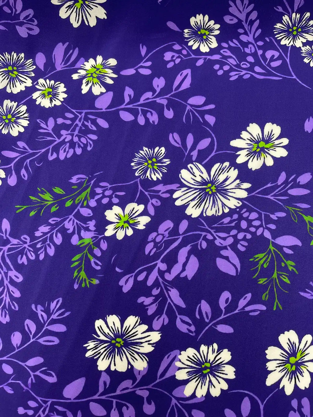 Floral & Vines Print in Violet | Viscose