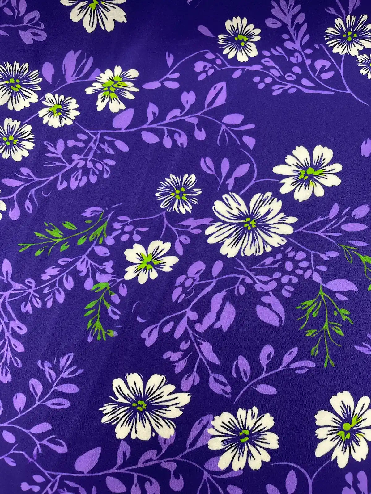 Floral & Vines Print in Violet | Viscose
