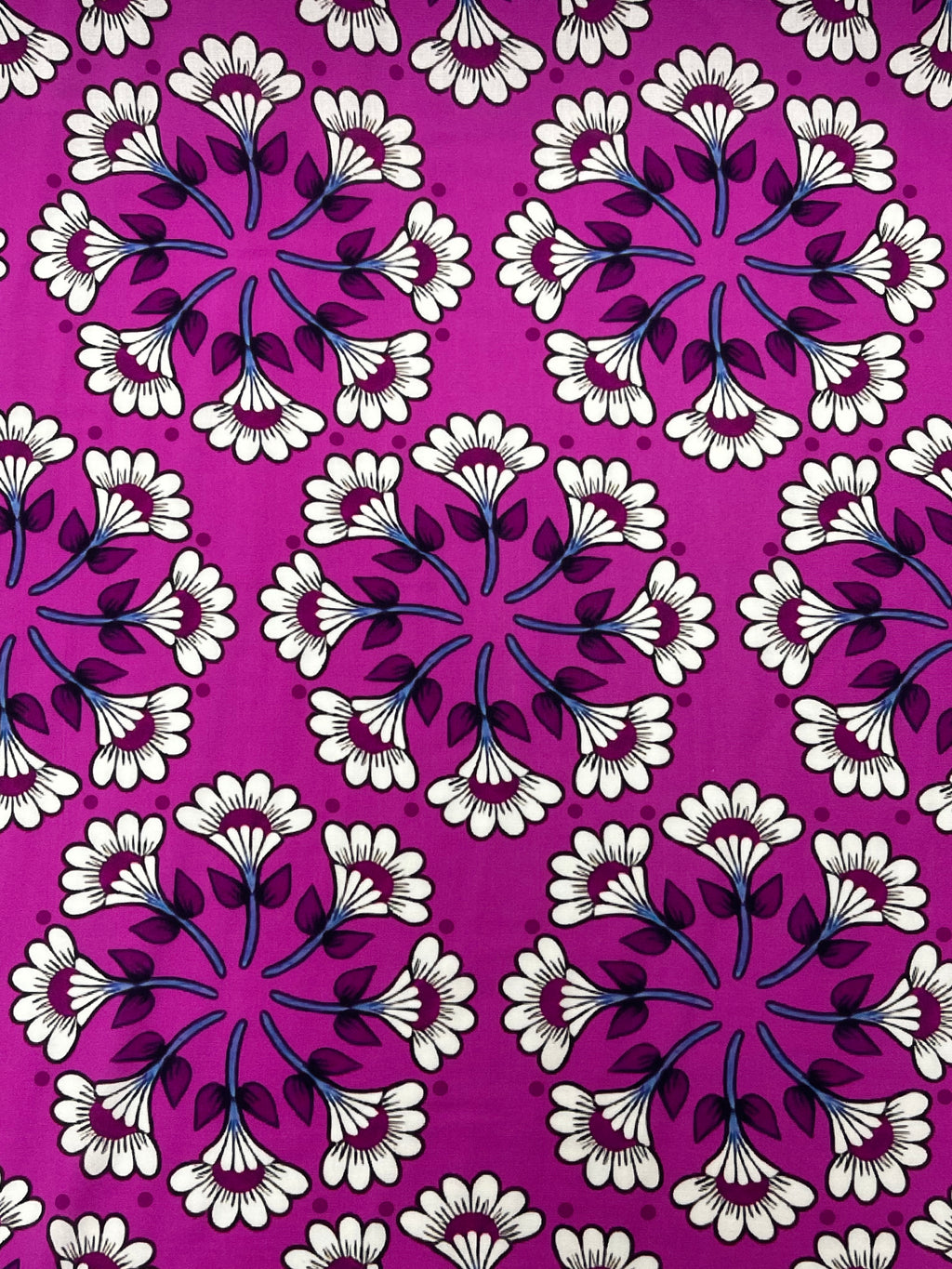 Floral Kaleidoscope Print in Magenta | Viscose