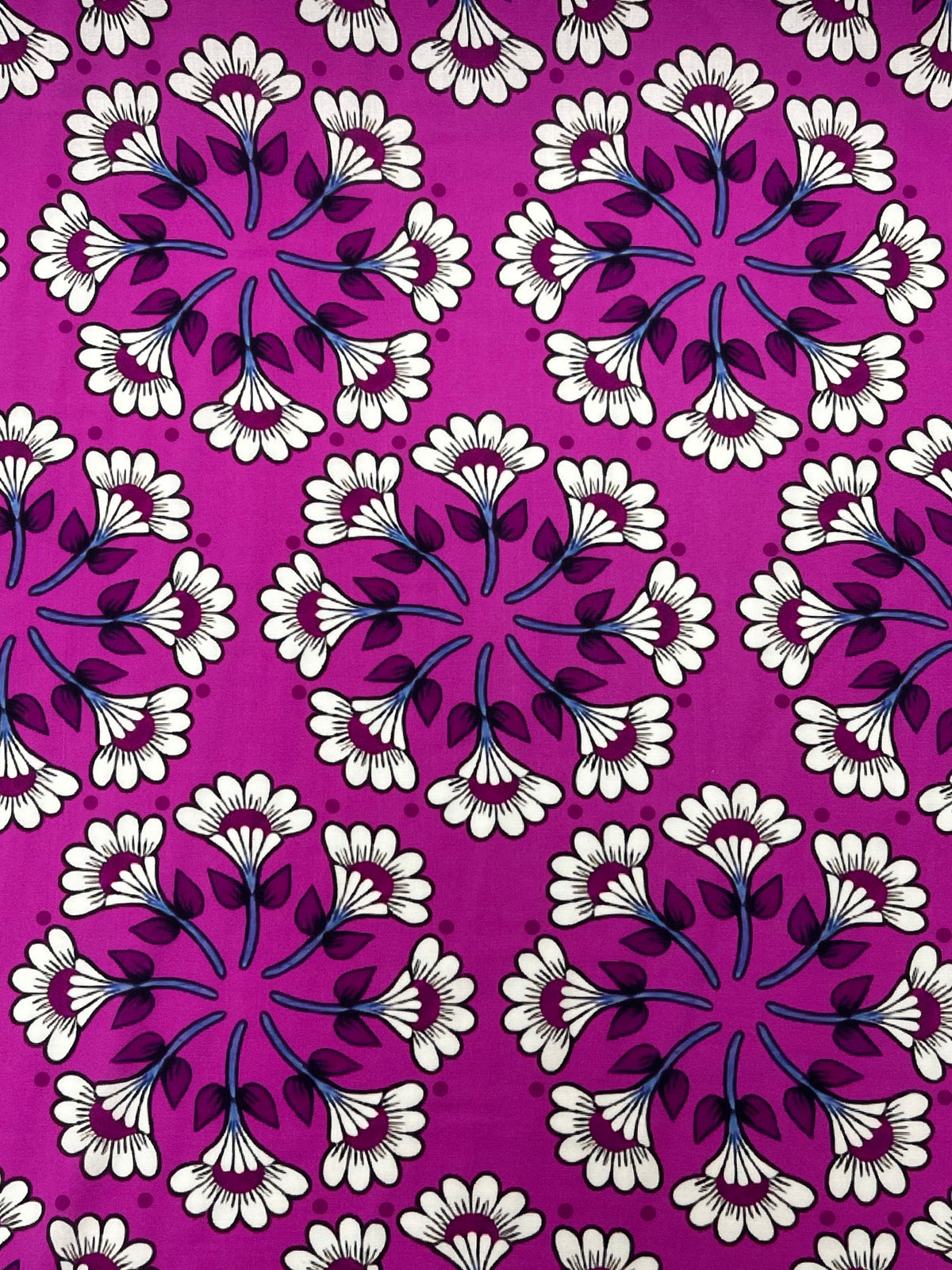 Floral Kaleidoscope Print in Magenta | Viscose