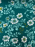 Floral & Vines Print in Turquoise | Viscose