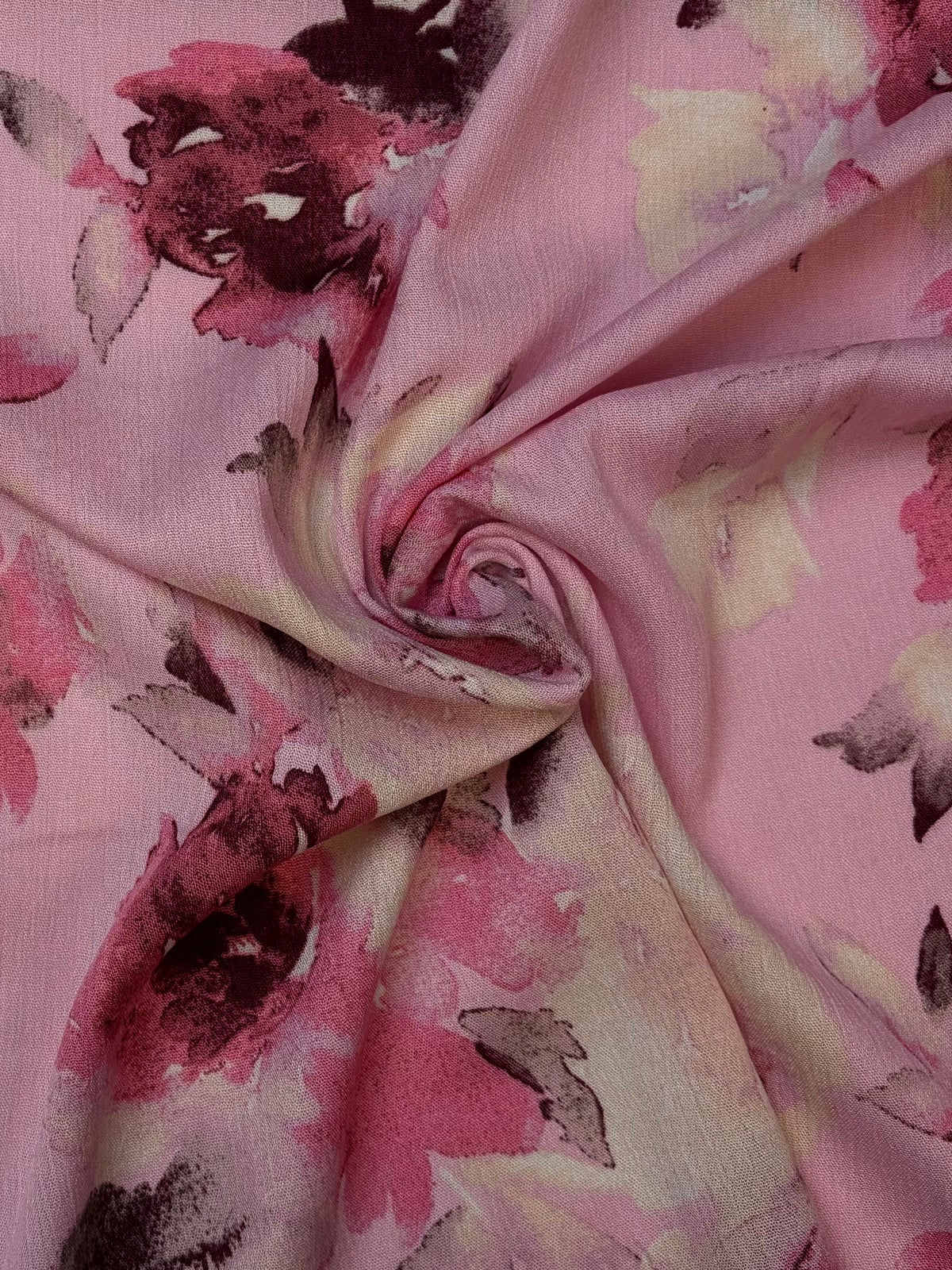 Pink on Pink Florals | Rayon Crepe