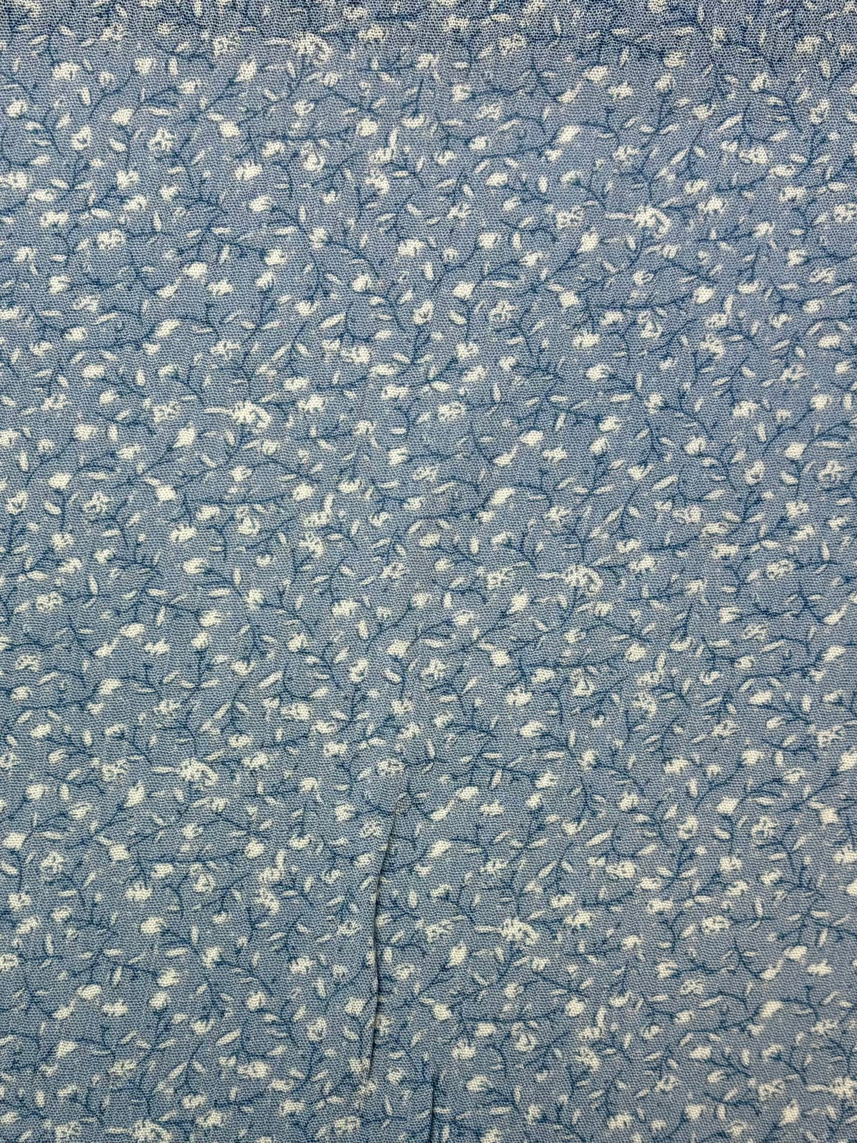 Baby Blue Ditsy Floral | Rayon Crinkle