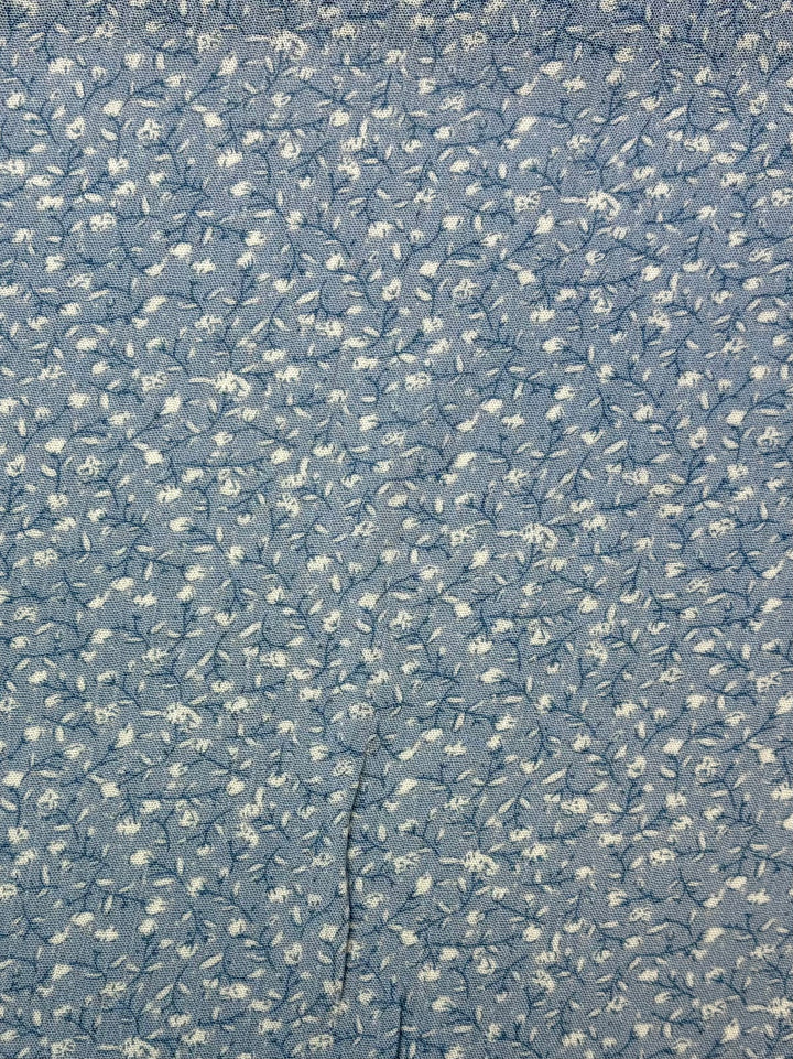 Baby Blue Ditsy Floral | Rayon Crinkle