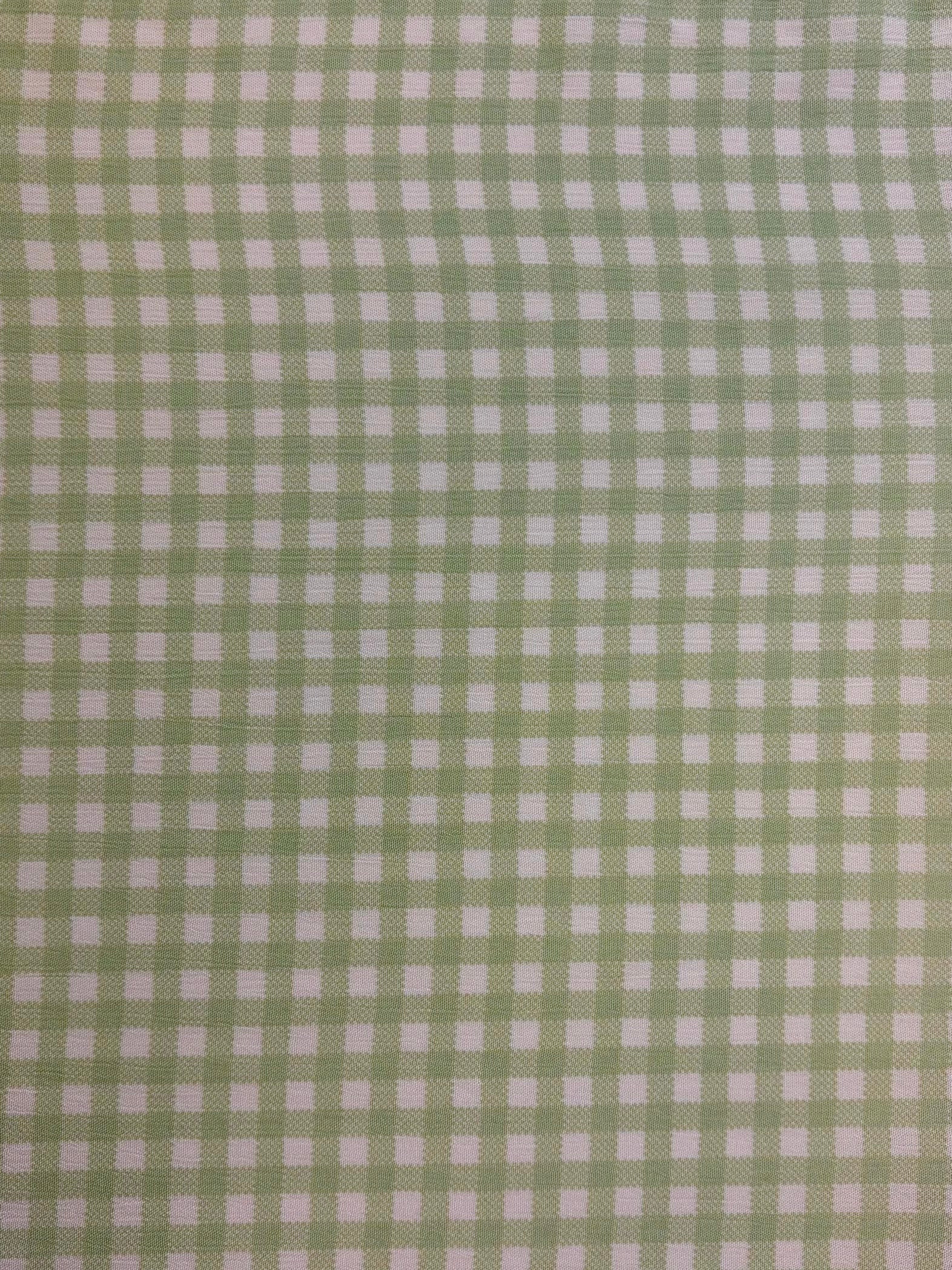 Kiwi Plaid | Rayon Crinkle
