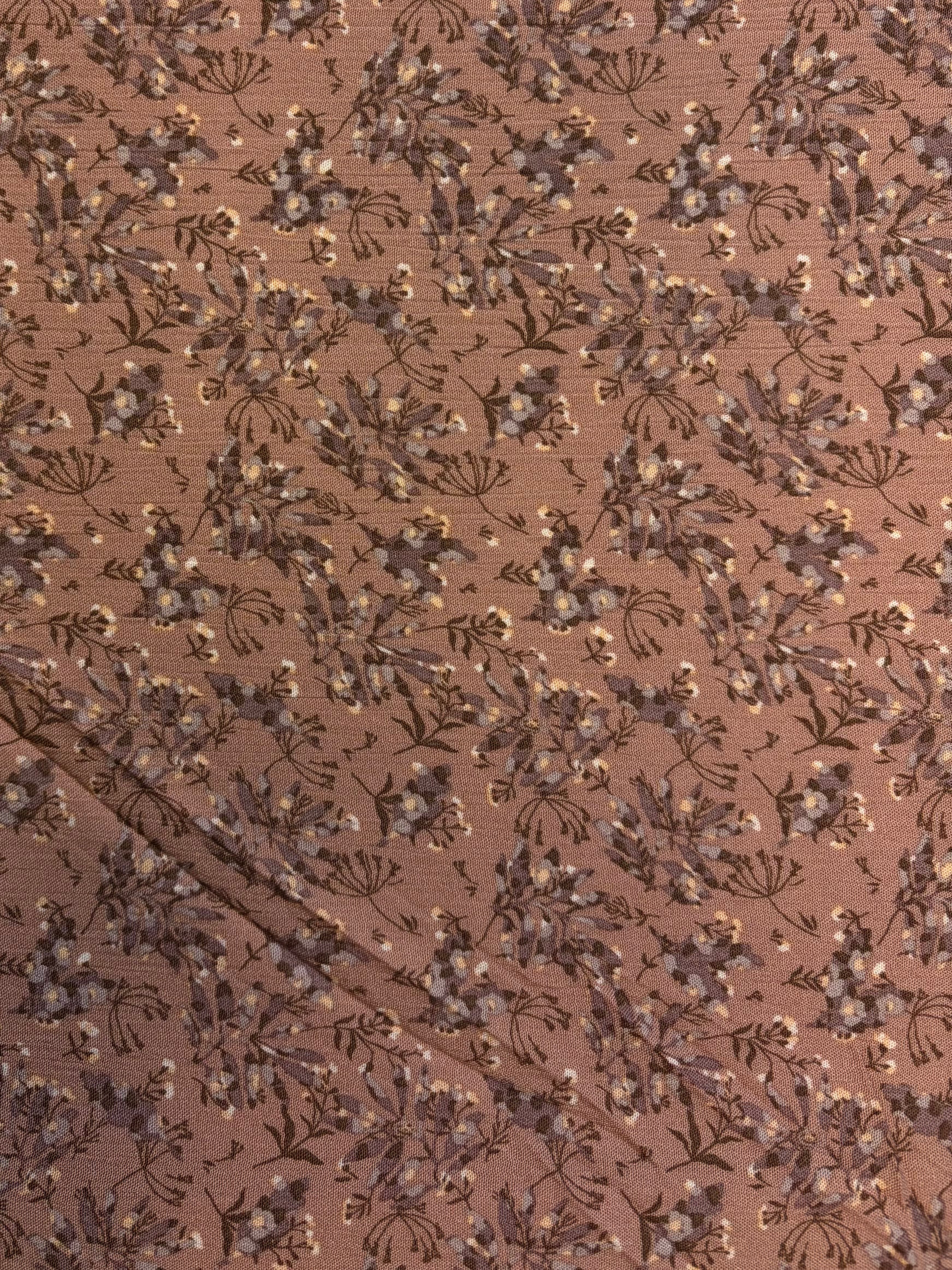 Rust Floral | Rayon Crinkle