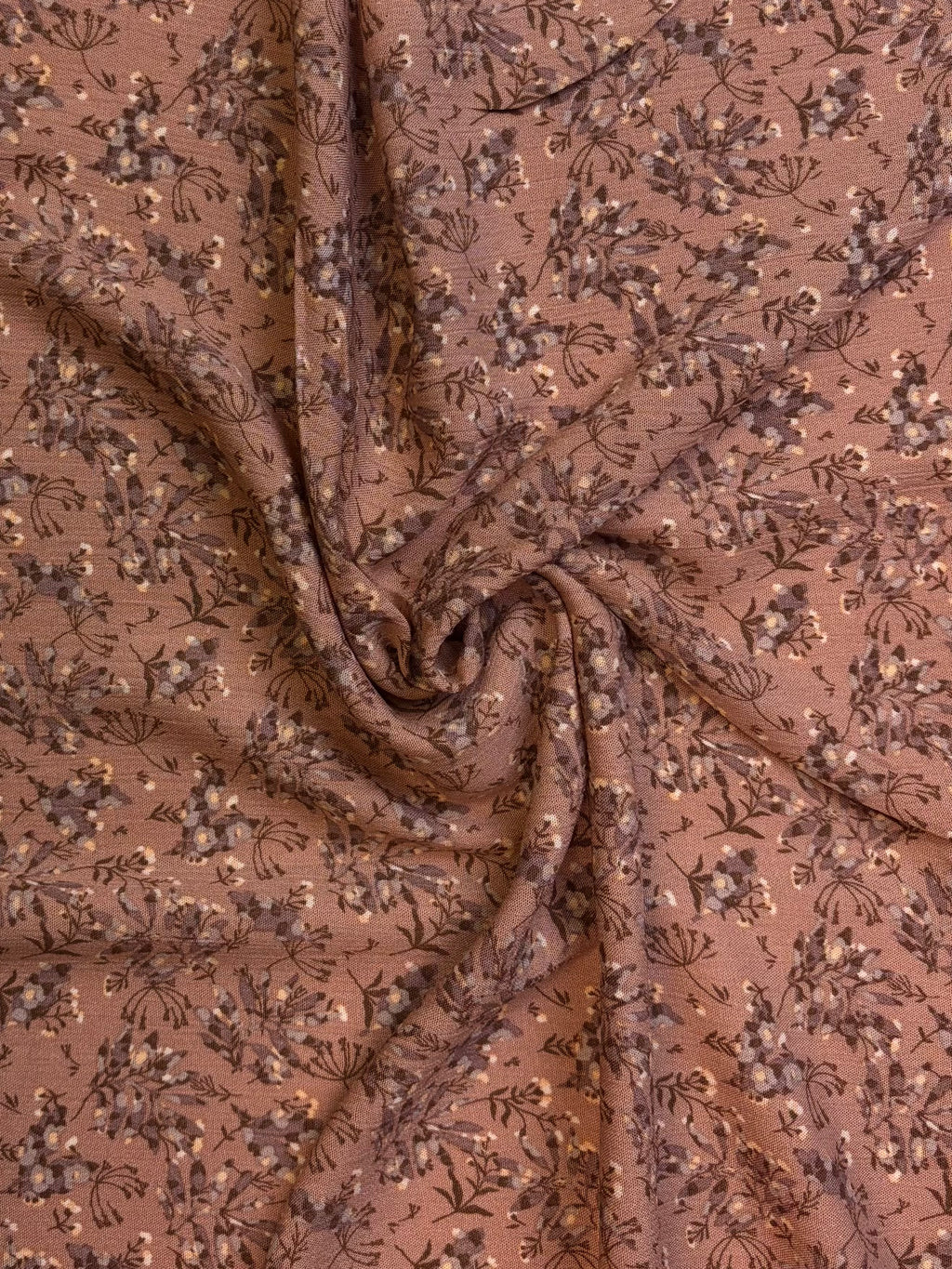 Rust Floral | Rayon Crinkle