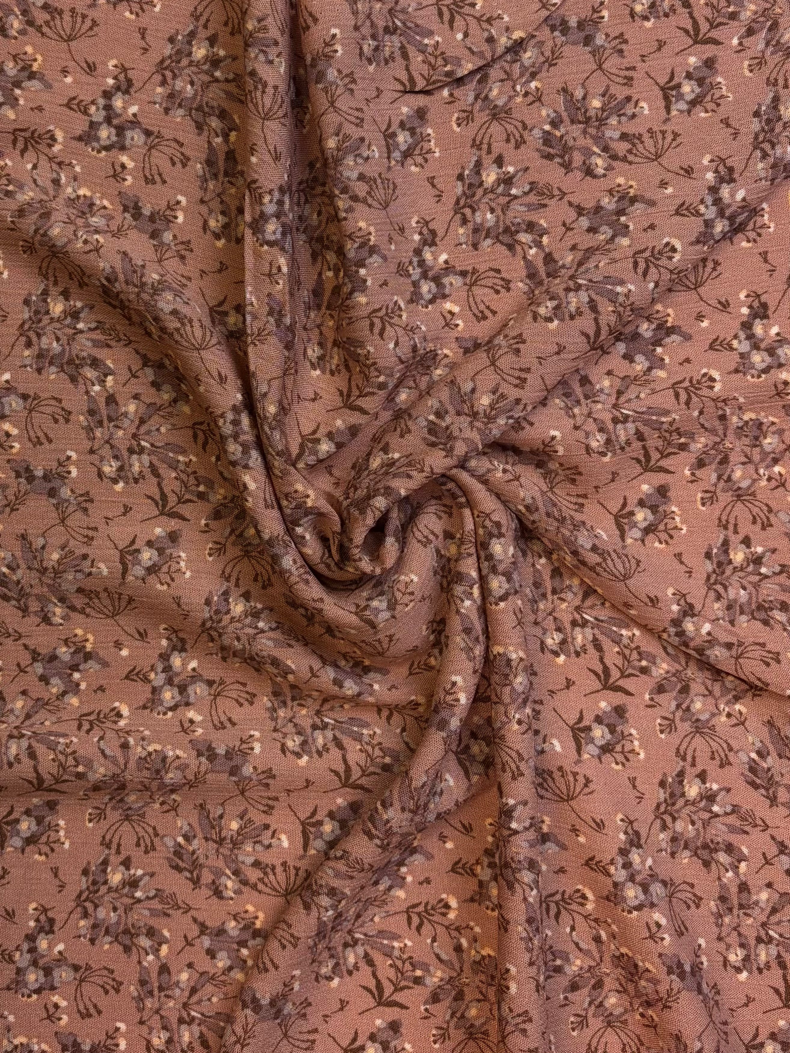Rust Floral | Rayon Crinkle