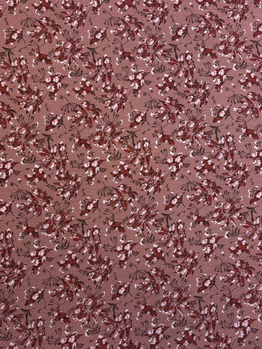 Dusty Rose Floral | Rayon Crinkle