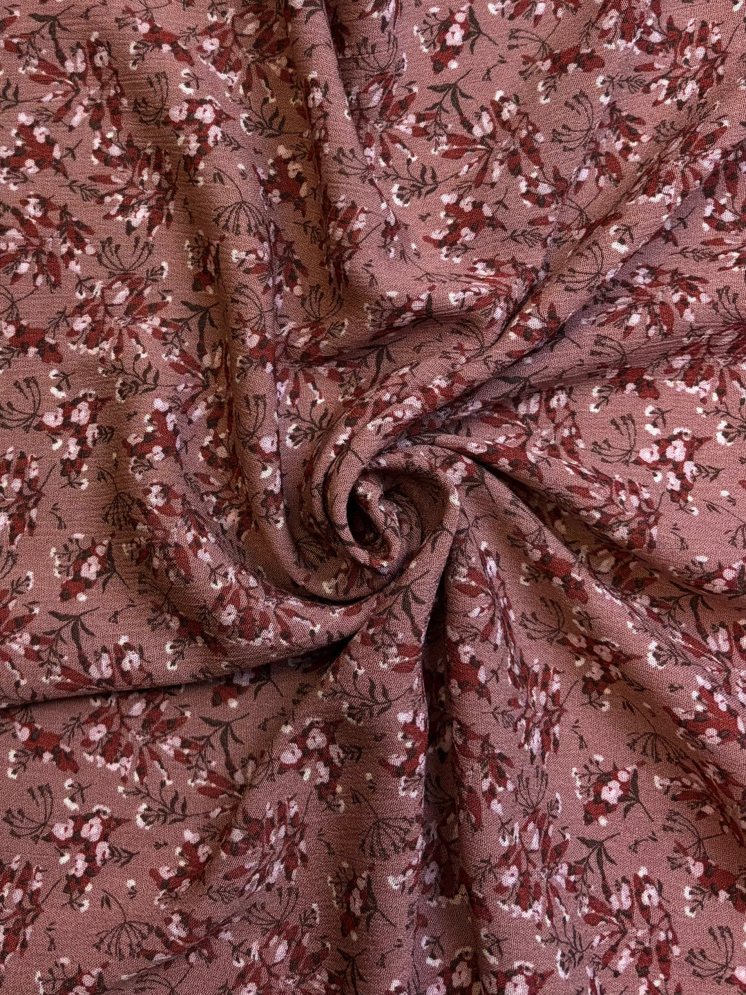 Dusty Rose Floral | Rayon Crinkle