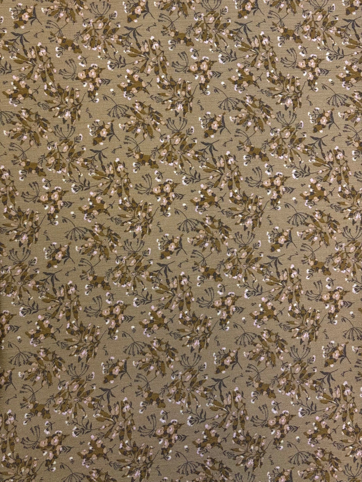 Olive Floral | Rayon Crinkle
