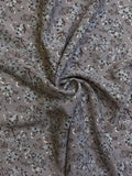 Blue Floral on Cool Gray | Rayon Crinkle