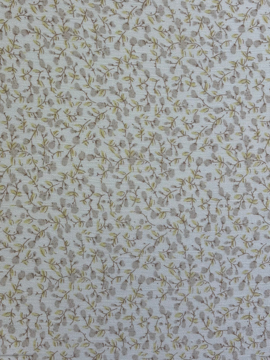 Neutral Floral on Off-White | Rayon Crinkle