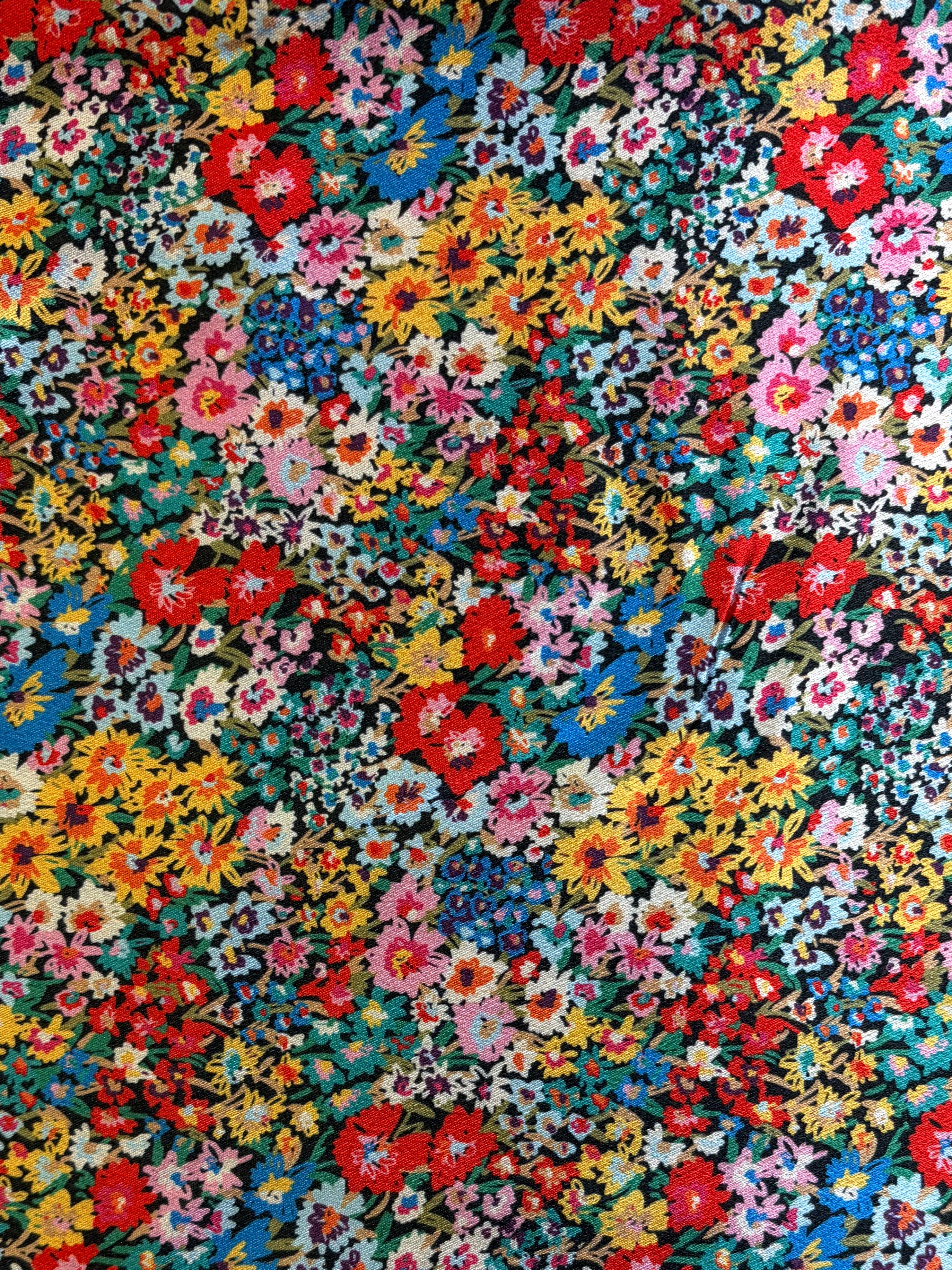 Bold Multi Ditsty Floral Charmeuse